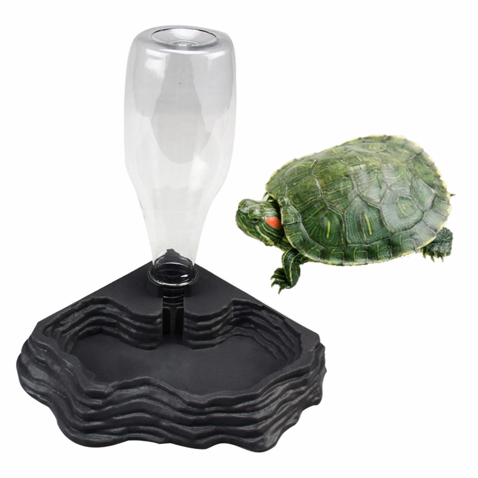 Distributeur d'eau pour Reptile, Abreuvoir Tortue, Bol Anti Debordement Plastique