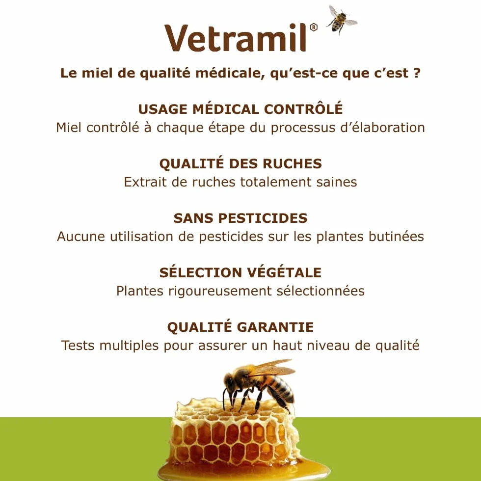 Anidev Vetramil Spray Naturel Protecteur Multi espèces Peaux fragilisées Animaux Miel de qualité médicale huiles essentielles Effet apaisant Protecteur Flacon 100 ML