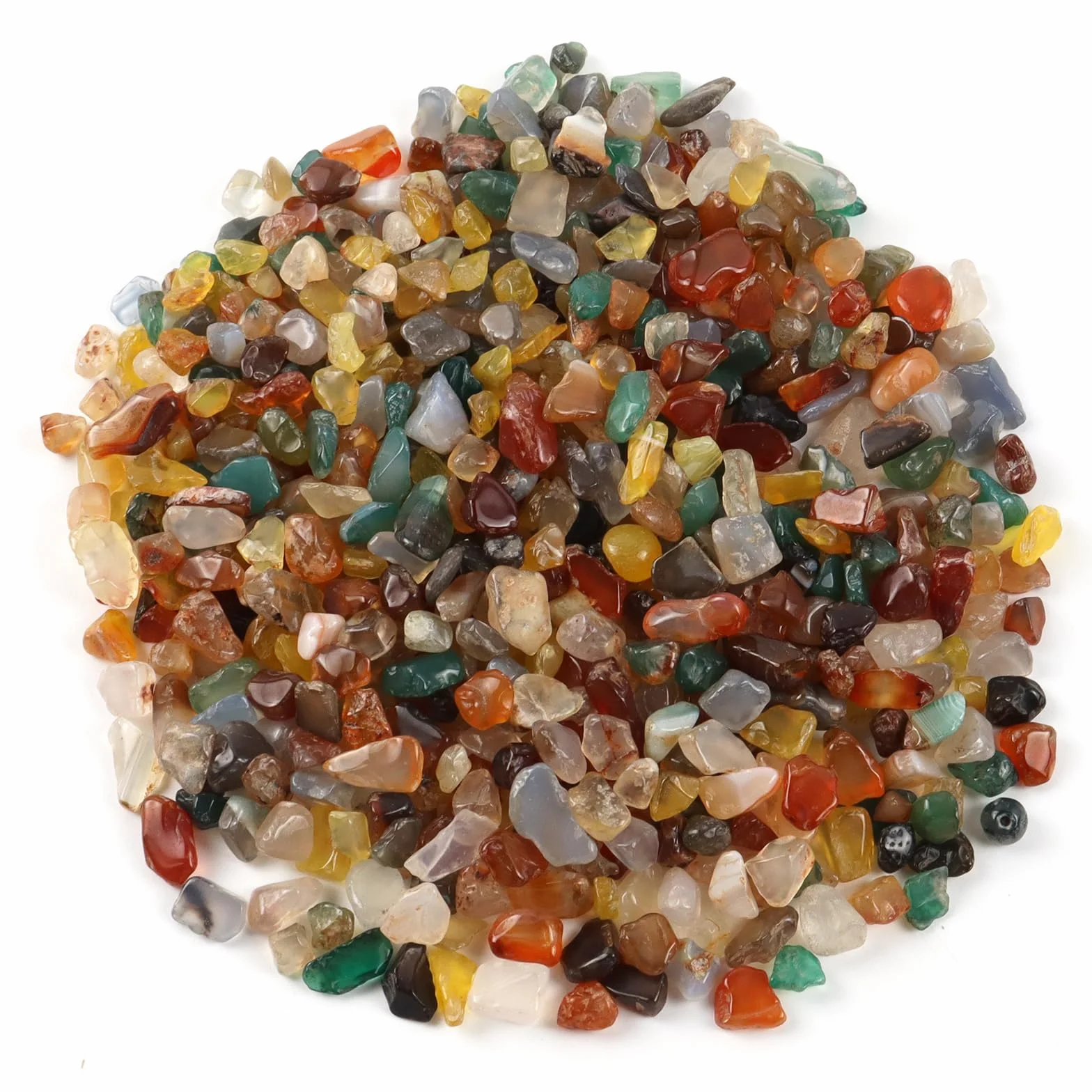 Wekuw 200g Cailloux Aquarium 4-6mm Galets Decoratif Jardin Irrégulière Gemmes Perles Coloré Bille en Verre Roche de Rivière Gravier pour Aquarium Plantes Vase Remplissage