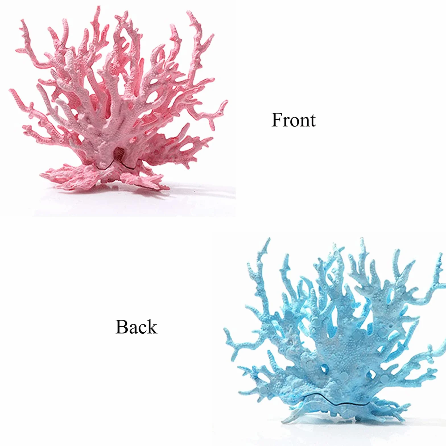 Lot de 2 coraux artificiels pour aquarium - Décoration en plastique - Ornements