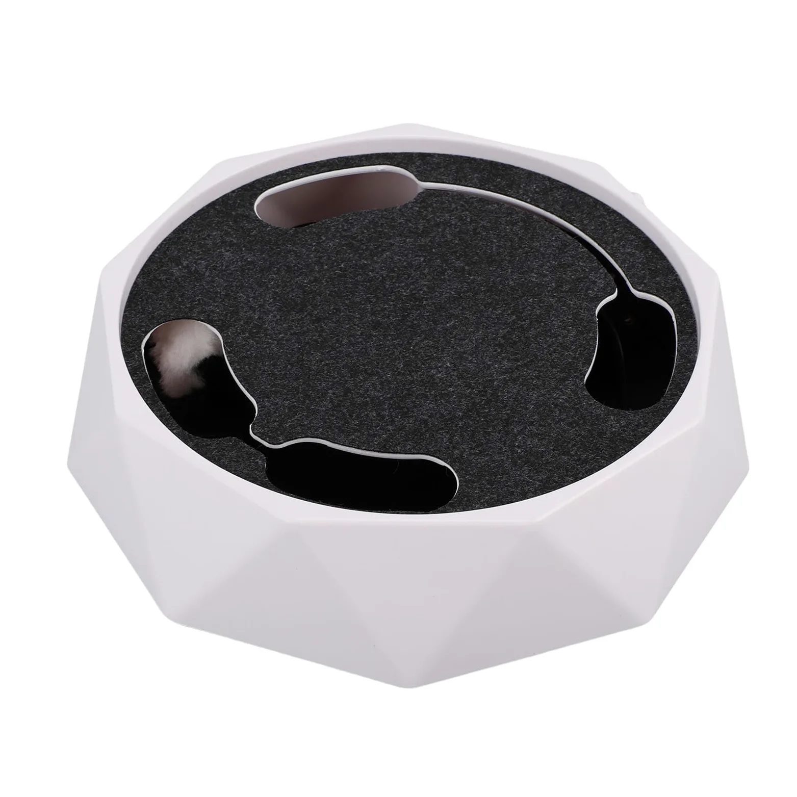 Topiky Jouet Interactif pour Chat, Jouet électrique Automatique pour Chaton avec 2 Modes de Vitesse Réglables, Disque Rotatif pour l'exercice Physique, Plateau Tournant Stimulant pour Chat