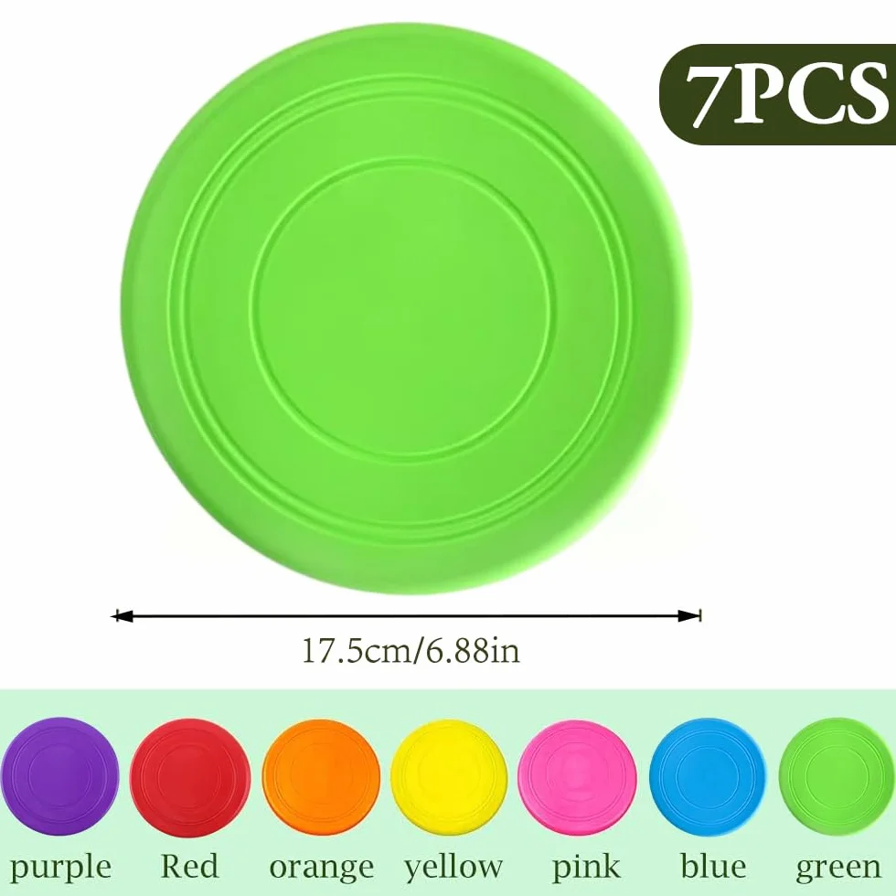 Frisbee pour Chien en Silicone Disque Volant Jouet Interactif Plein Air Petits et Moyens Chiens