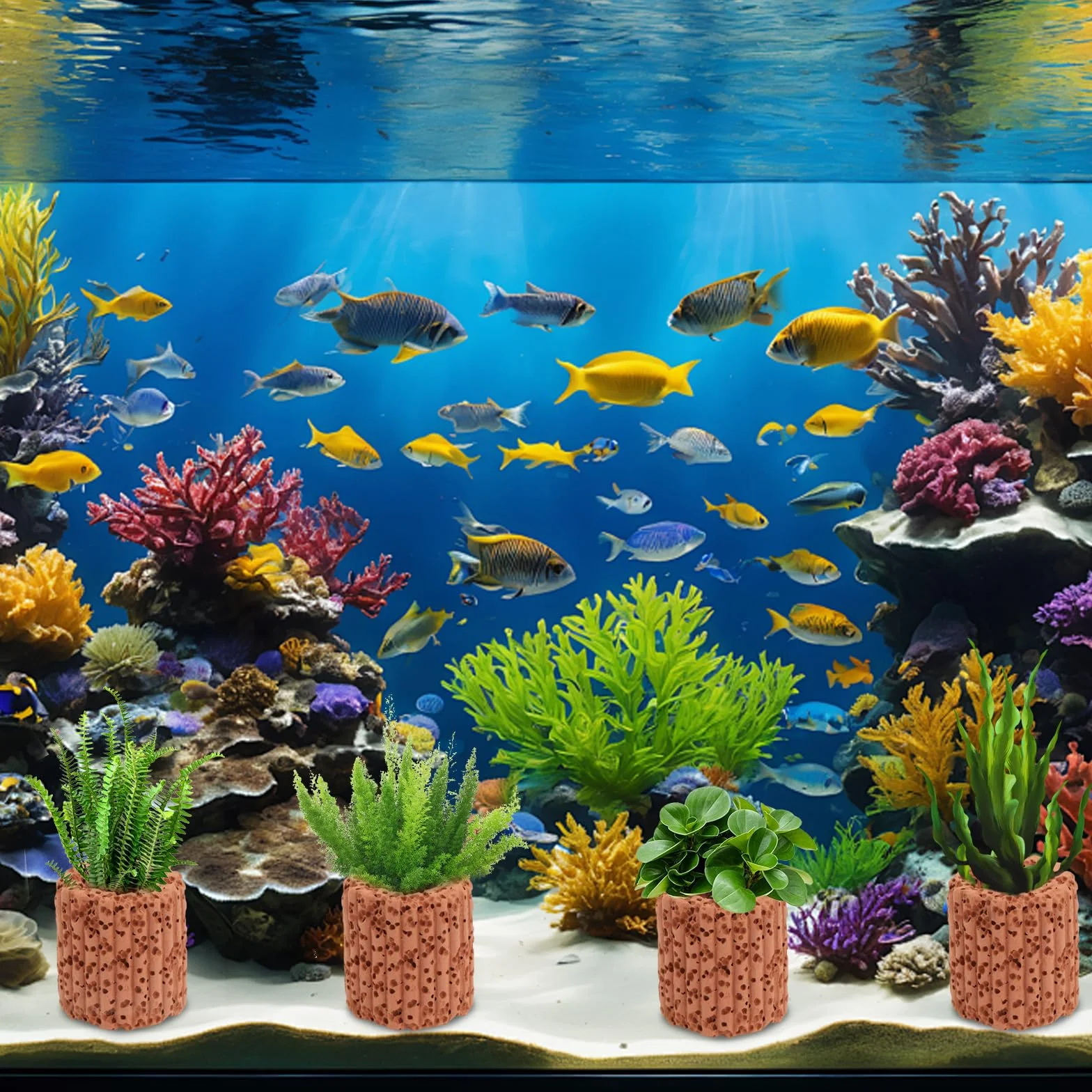 Anneaux de Fixation pour Plantes Aquatiques, Céramique, 2,5 cm, 30 Pièces