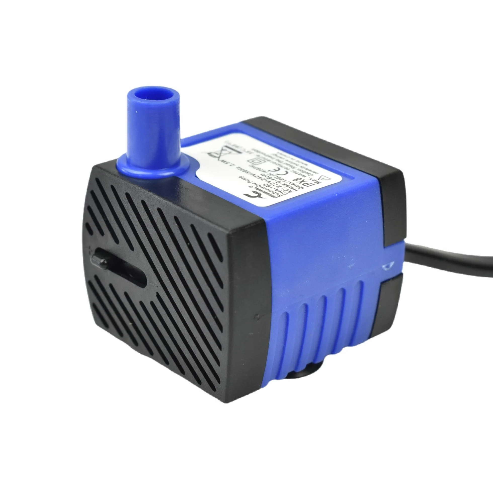CONQUERALL Mini pompe submersible 2,5 W, débit 42 GPH, hauteur 1,48 ft, pour aquarium et fontaine pour chat