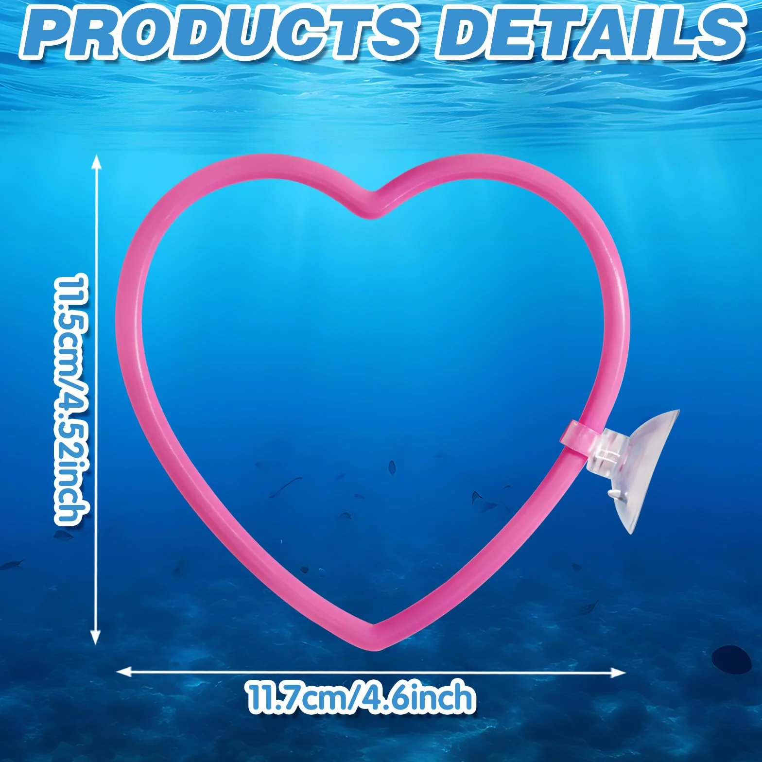 Aquarium Poissons Betta Accessoires Décoration Cœur Roses Résistant
