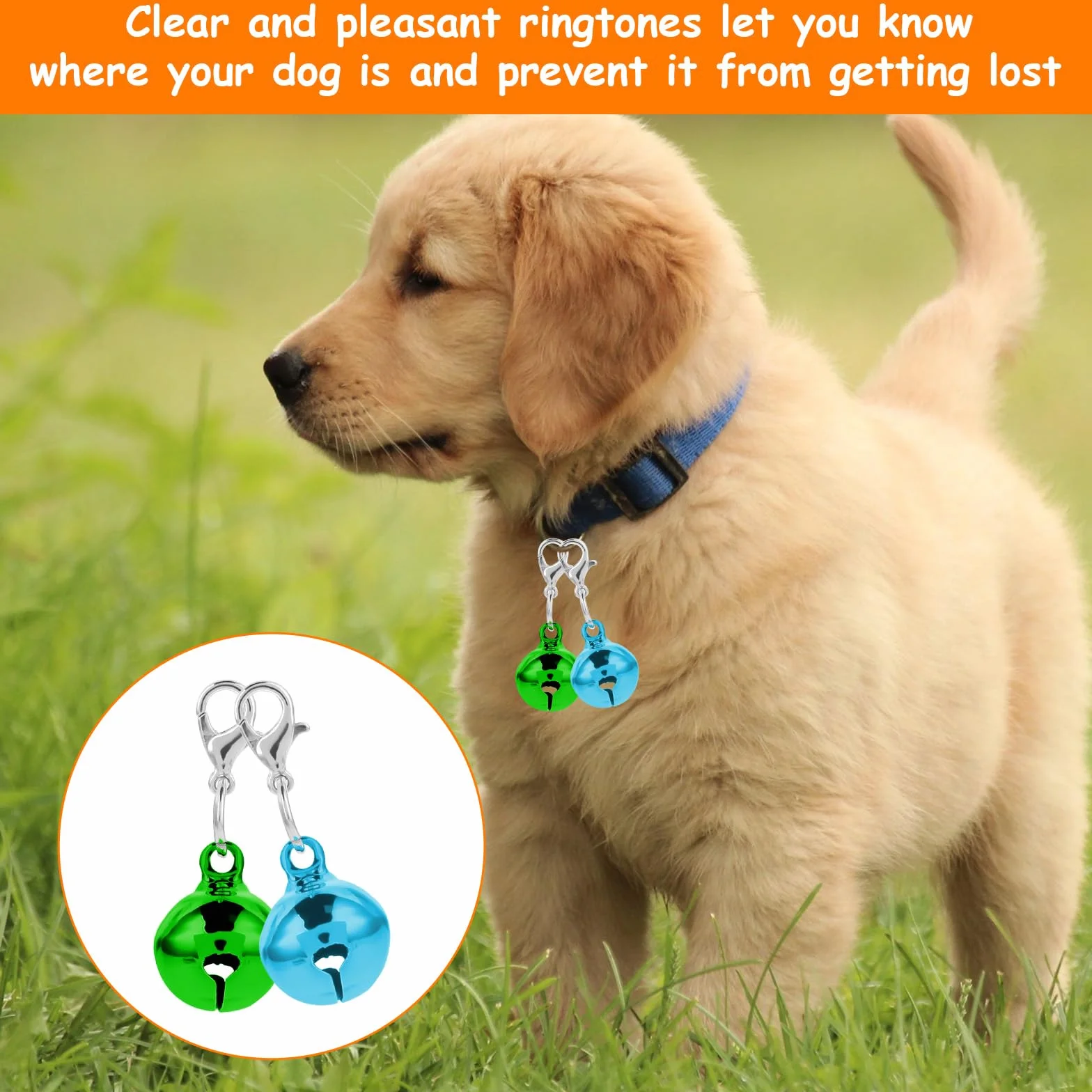 Lot de 36 clochettes pour collier de chat et chien, clochettes puissantes avec son fort et net