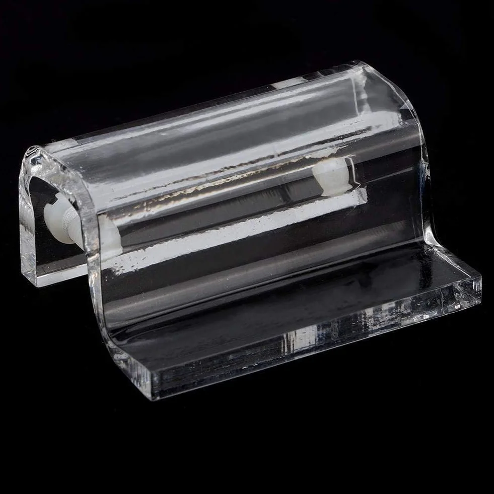 Clip de Couvercle en Verre pour Aquarium Support Acrylique Clips avec Vis 4 Pièces
