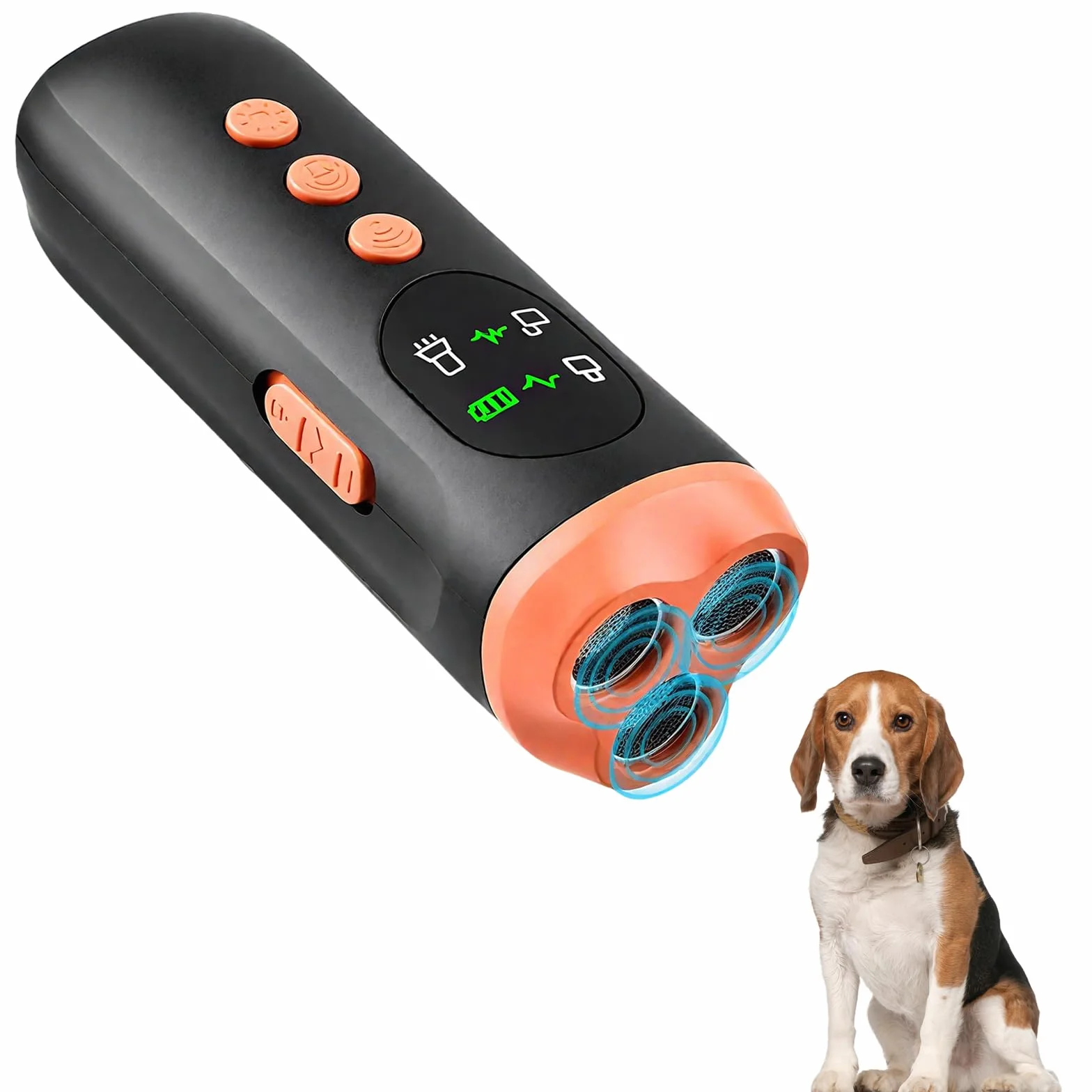 Anti Aboiement Chien Ultrason Puissant 3 Modes Dispositif Portatif 33 Pieds avec Lampe Stroboscopique