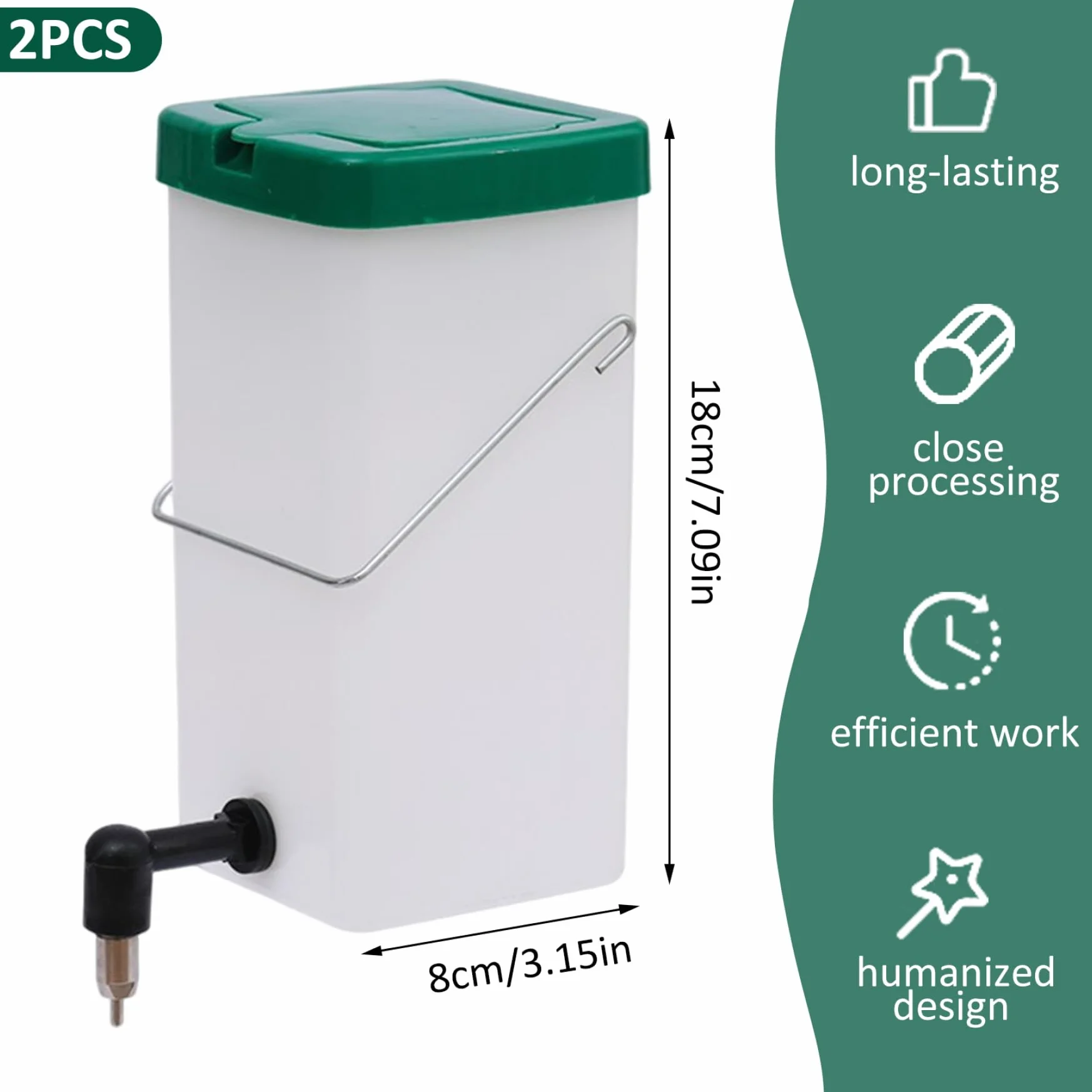 Bouteille d'eau de Lapin 1l Acier Inoxydable Mamelon pour Petit Animal