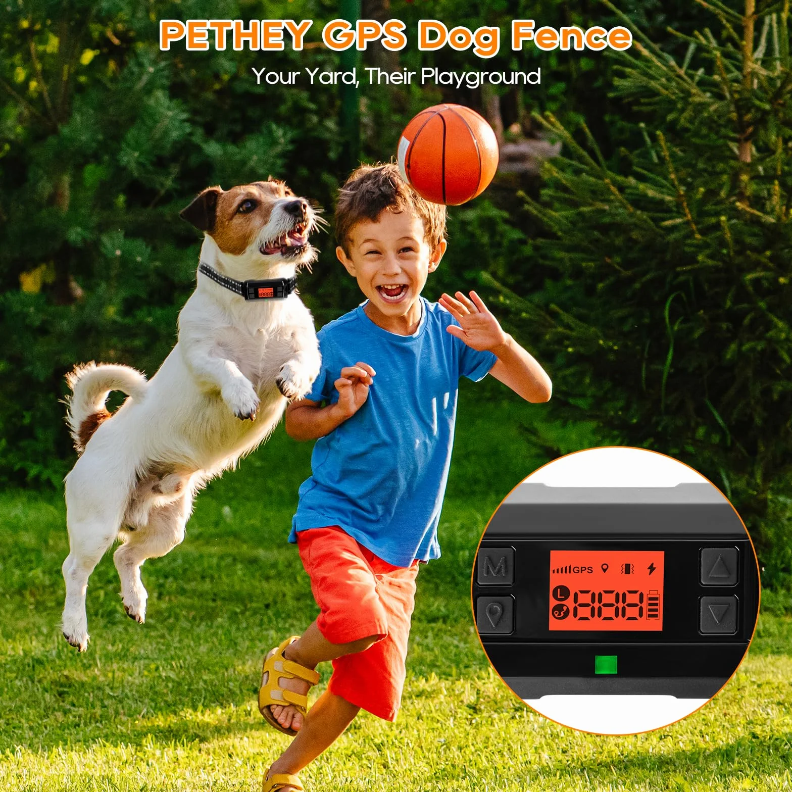 Collier GPS Anti-Fugue pour Chien Extérieur IPX7 Étanche sans Fil Rayon 1000m