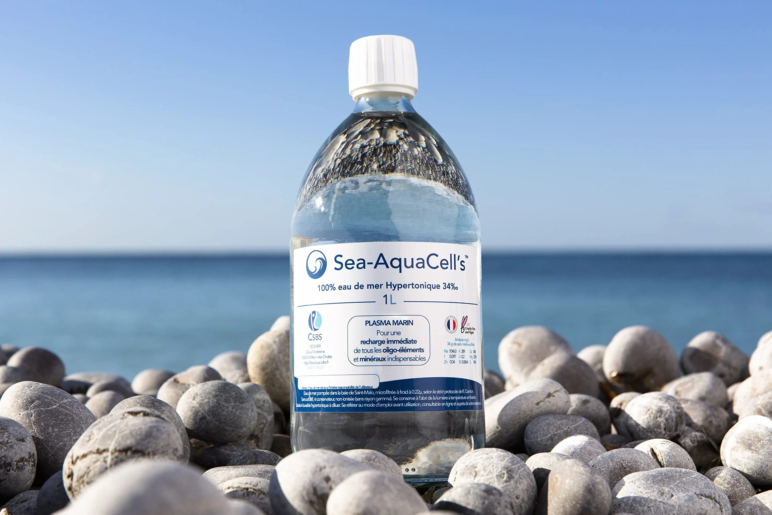 Eau de mer buvable hypertonique René Quinton Sea Aquacell's