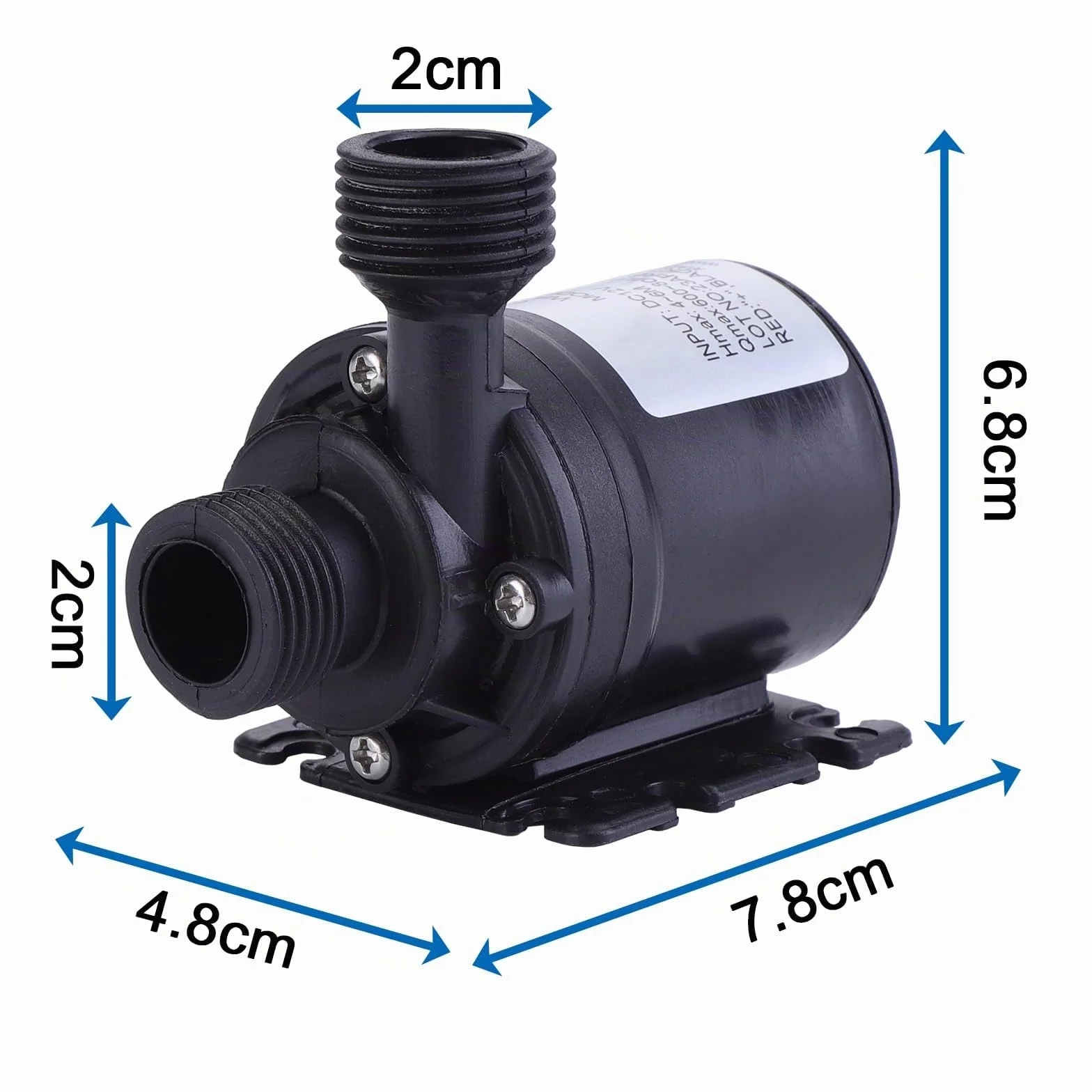 Pompe amphibie DC 12V 800L/H 5M submersible pour eau de piscine fontaine aquarium étang