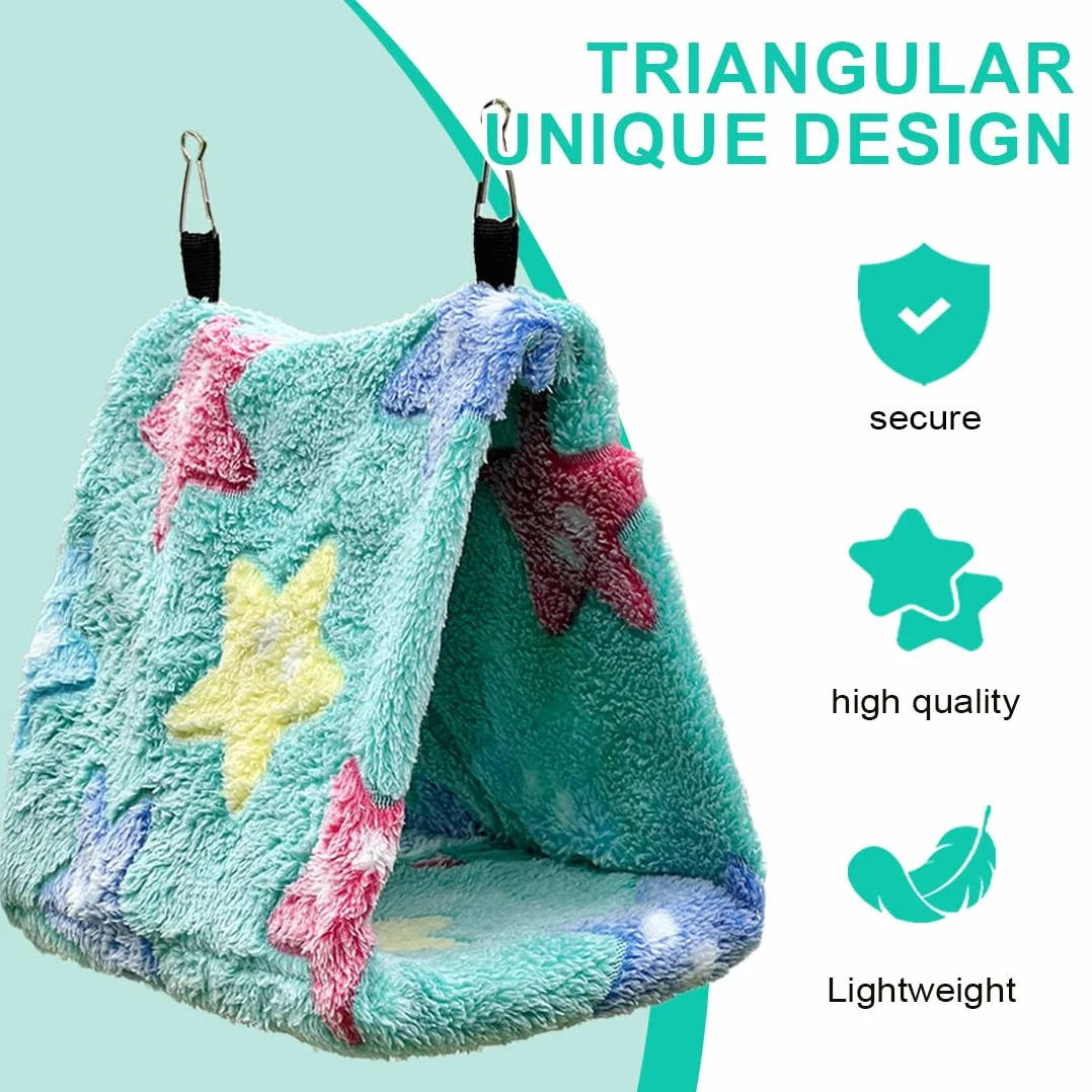 NHP Cage Perroquet,Nid Oiseau,Hamac pour Oiseaux,Nid pour Perruche,Pivoine Perroquet Nid Jouet pour Oiseaux,lit Suspendu pour Cage en Peluche,Nid d'oiseau,Tente,lit Chaud,Animal de Compagnie d'hiver