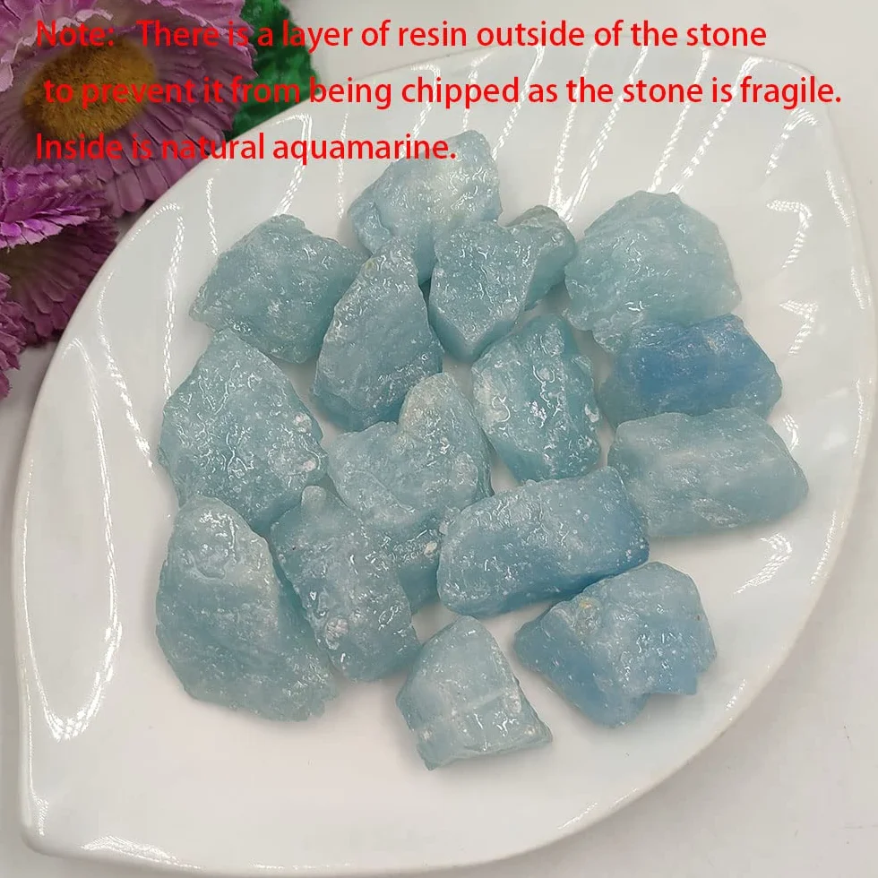 1pc aléatoire Naturel Aigue-Marine Pierre Brute Cristal Quartz Roche à Collectionner spécimen minéral guérison Pierre précieuse Brute décor à la Maison Cadeau