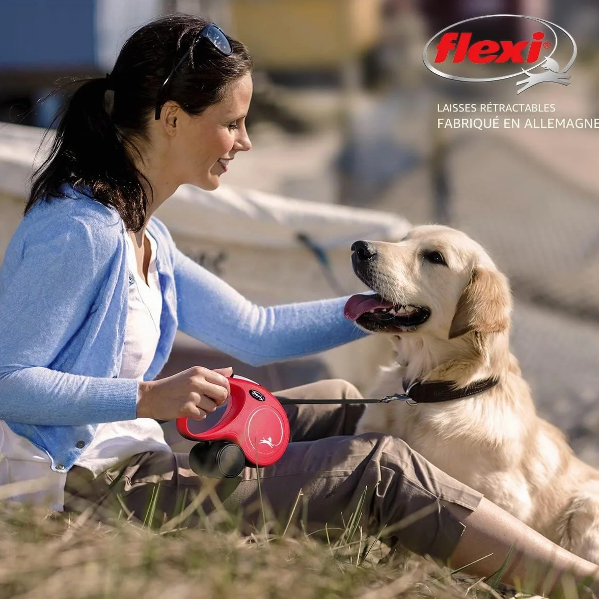 flexi® Classic S Laisse rétractable 8 m pour chiens jusqu'à 12 kg Noir