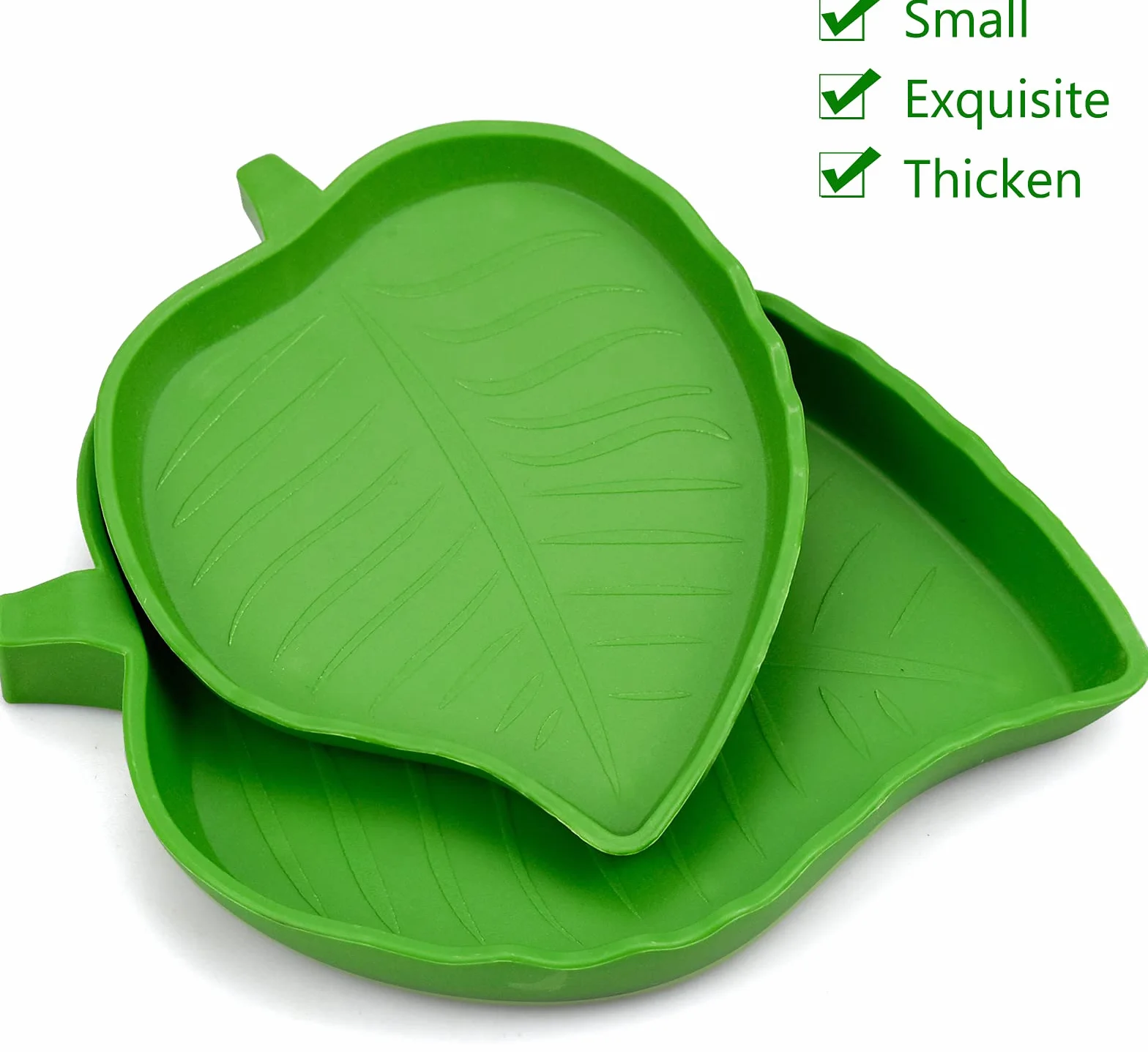Abreuvoir Tortue Plat Reptile 2 Pièces Bol d'eau pour Petits Animaux Domestiques Lézard Araignée Scorpion Vert