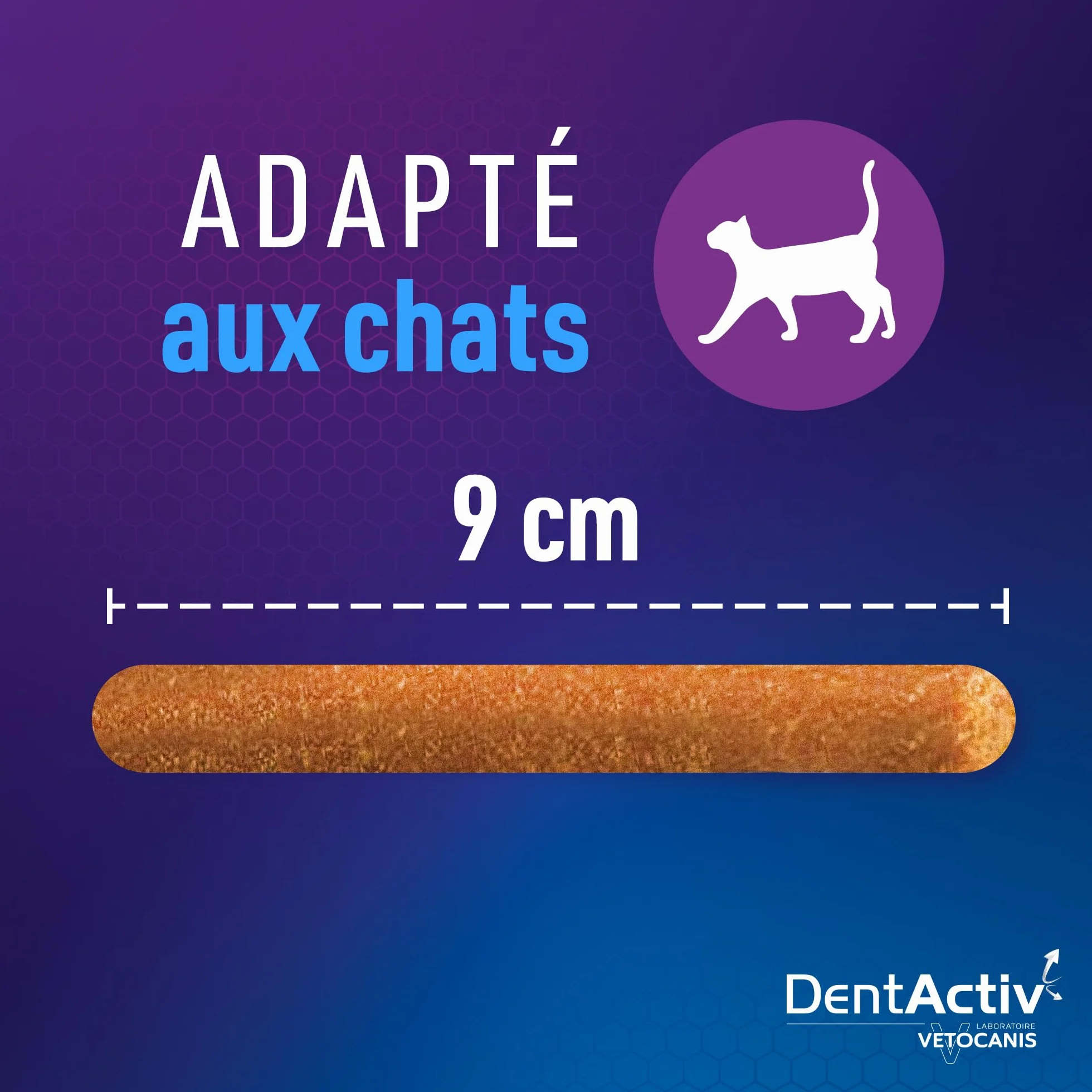 Vetocanis Dentactiv Stick Dentaire Friandises Chat Hygiène Santé 85% Poulet Anti-Plaque