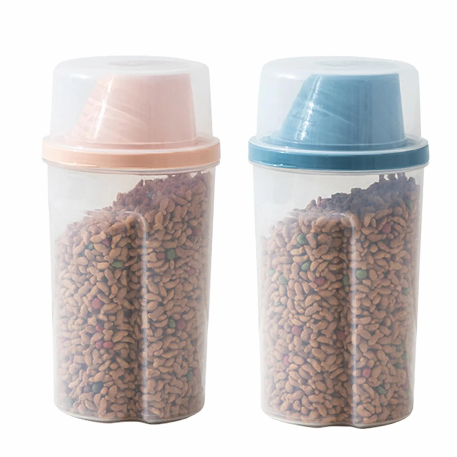 Distributeur De Nourriture Pour Chien – Grande Mangeoire Transparente, Stockage D'alimentation Pour Animaux De Compagnie, Support De Croquettes Sèches, Fourniture De Repas De Voyage, Conception De Pot