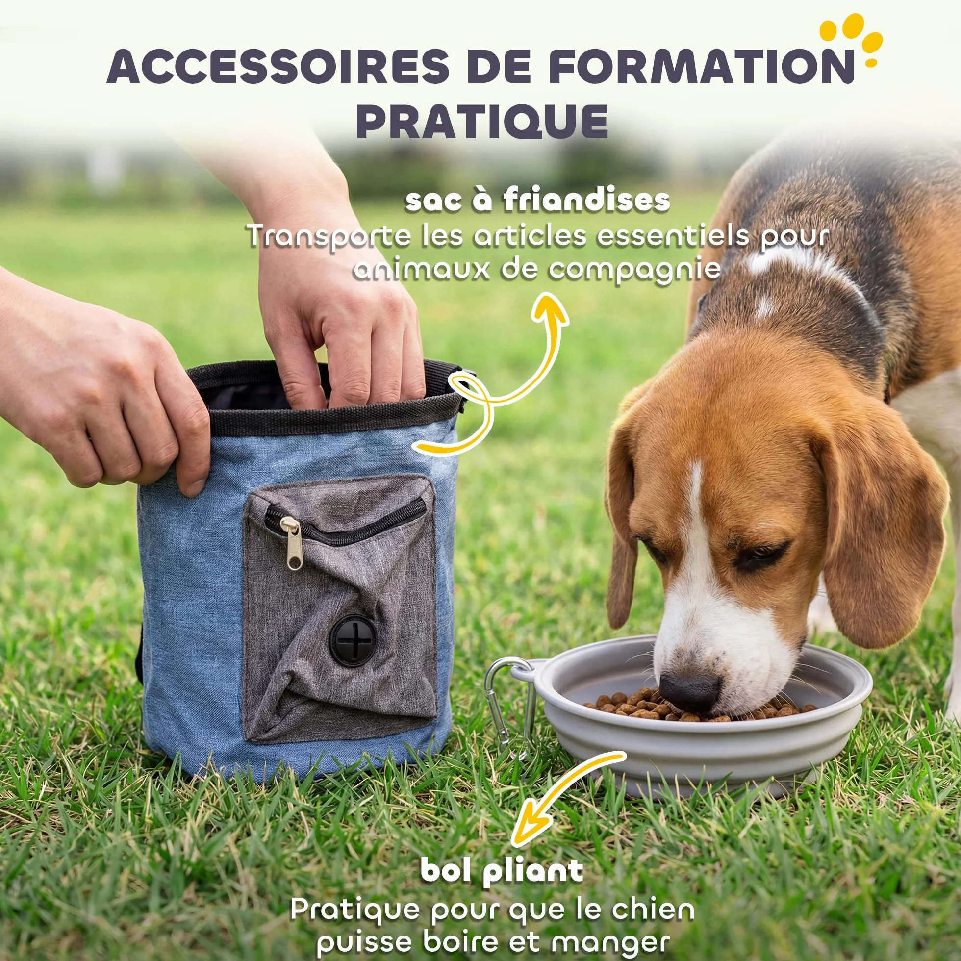 PawHut Ensemble d'Agilité pour Chien 11 Pièces avec 2 Tunnels, Sauts Ajustables, Anneau, Piquets, Zone de Pause, Sac de Transport