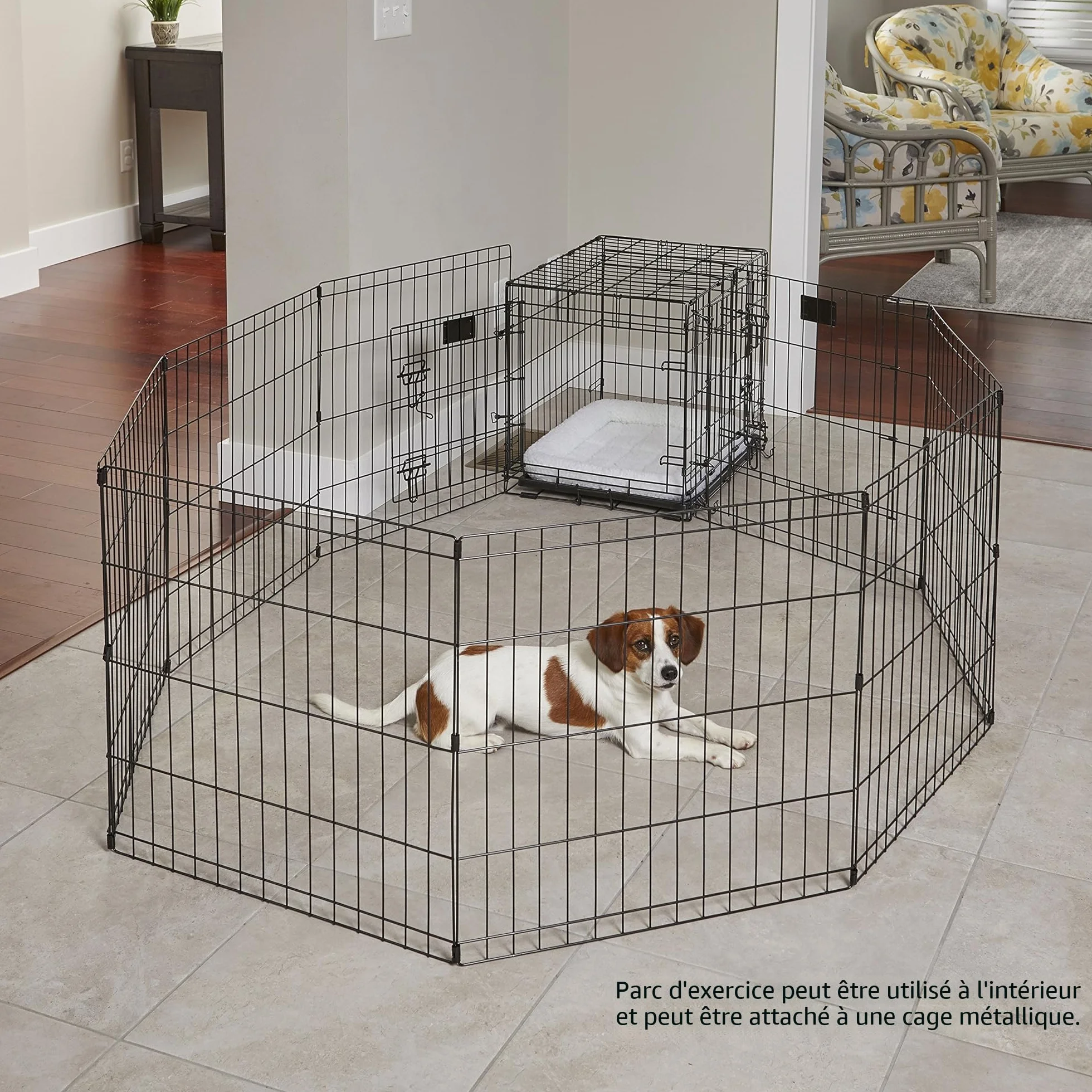 MidWest Homes for Pets Cage d'exercice Parc pour Chien 550-24 60,96 cm x 60,96 cm Noir