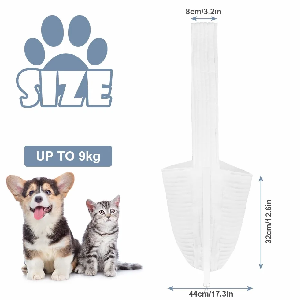 Sac de Transport pour Chien Chat Jusqu'à 9 kg avec Grandes Poches Extérieur Voyages Métro Blanc