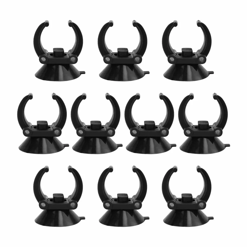 DONGKER 10 PCS Ventouses Chauffantes pour Aquarium, Lampe de Plongée Ventouse Gel de Silice Ventouse avec Clips pour Fish Tank