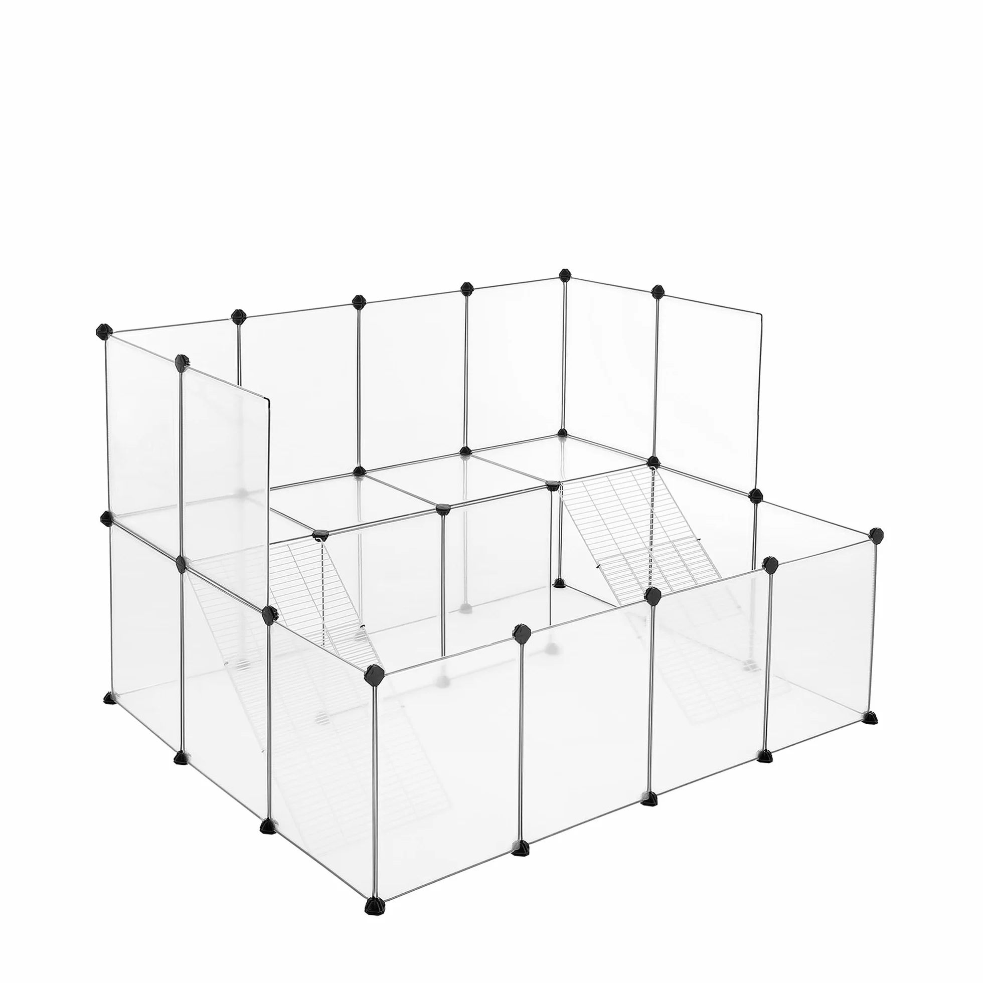 SONGMICS Enclos pour Petit Animal, clôture modulable, Blanc