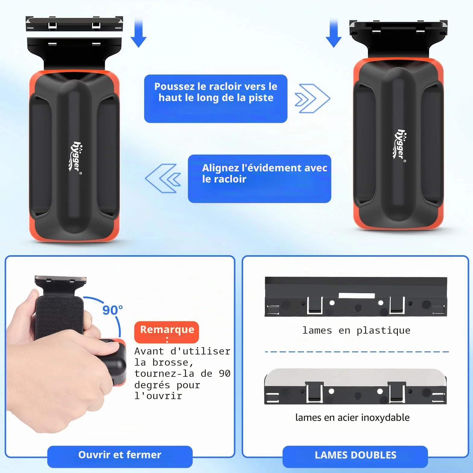 hygger Nettoyage Magnétique Vitre Aquarium, Brosse Aimant avec Grattoir Amovible pour Aquarium Eau Douce et Salée (L)
