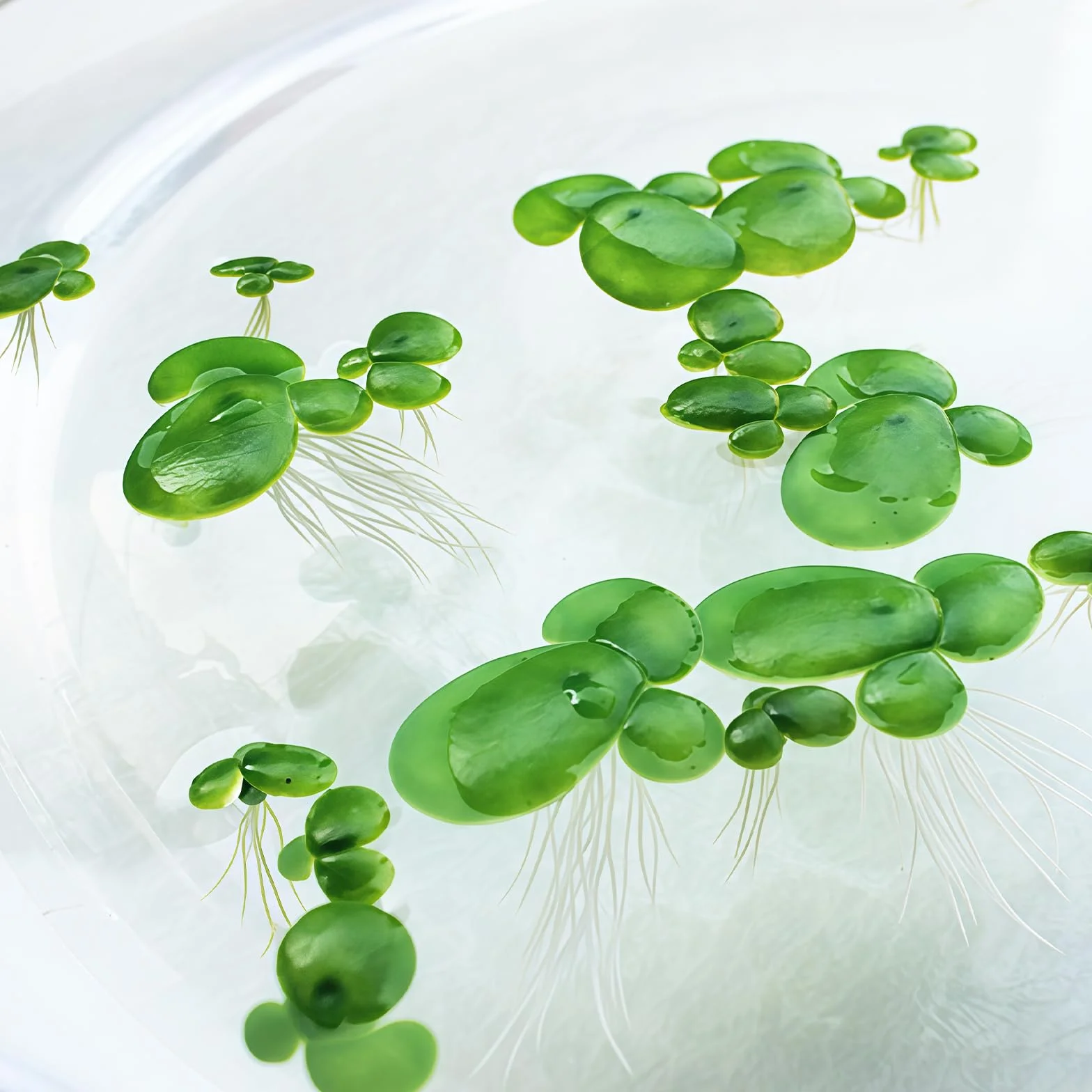 Lot de 2 paquets de 36 lentilles d'eau - Mini étang - Plantes flottantes - Décoration d'aquarium