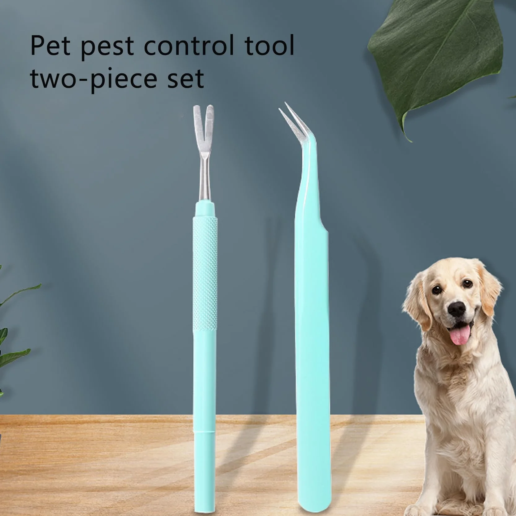 Pince à Tiques en Acier Inoxydable 2 Pièces pour Humains Chiens Chats Animaux