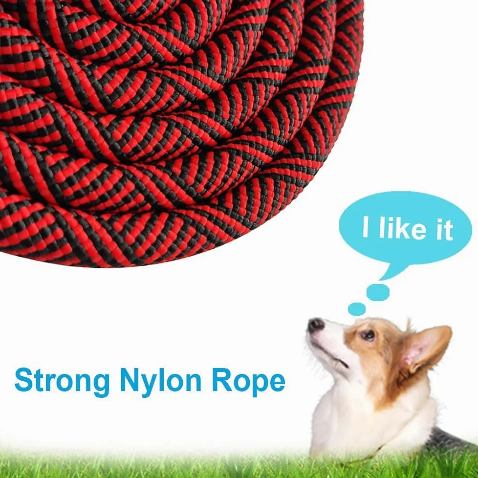 Laisse de dressage pour chien de 4,5 m de long, très résistante, réfléchissante, avec poignée rembourrée souple pour chiens de petite, moyenne et grande taille, rouge