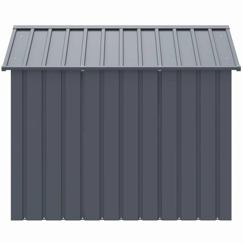 vidaXL Niche pour Chien Acier galvanisé Anthracite