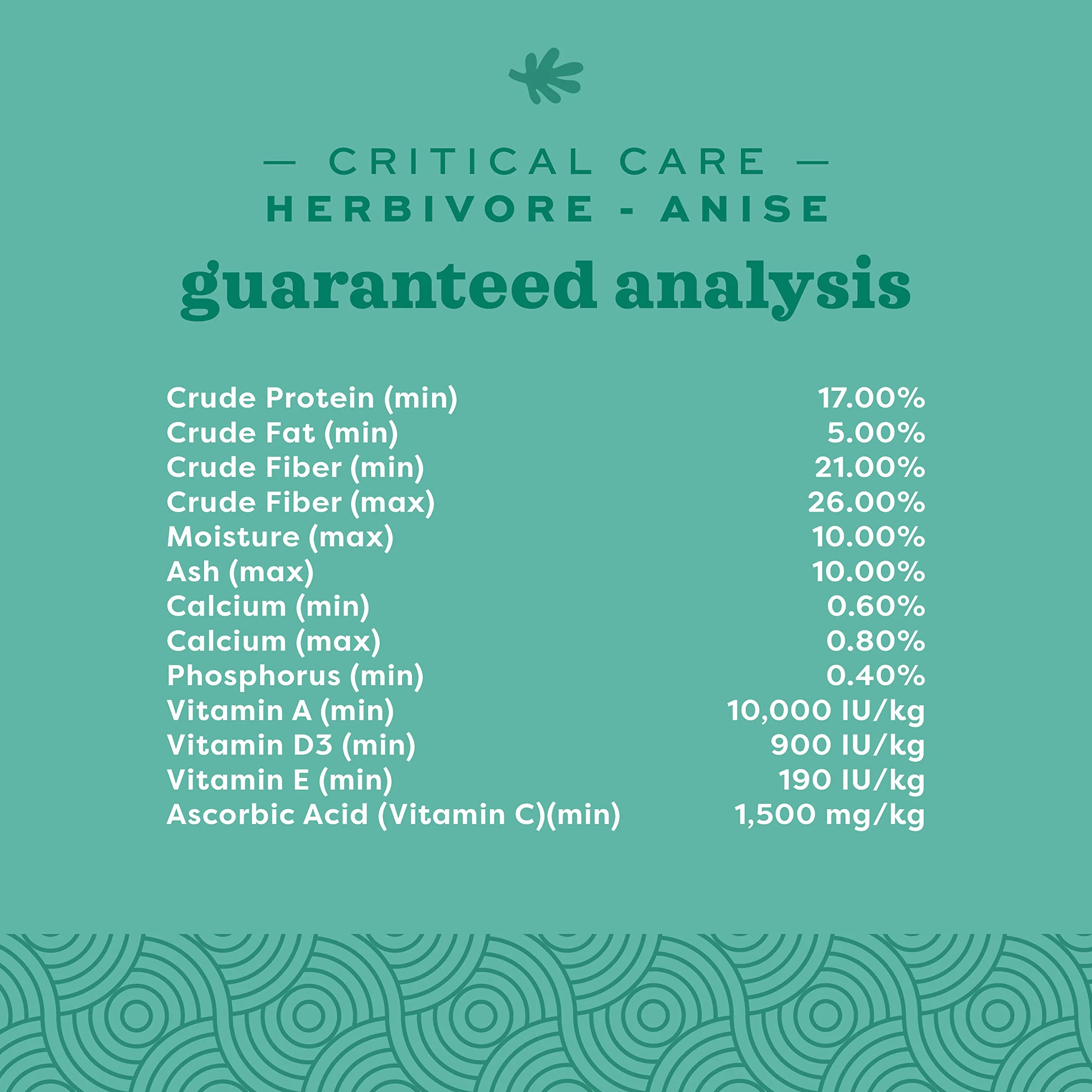 Oxbow Animal Health Critical Care, Herbivore, anis, 141 g