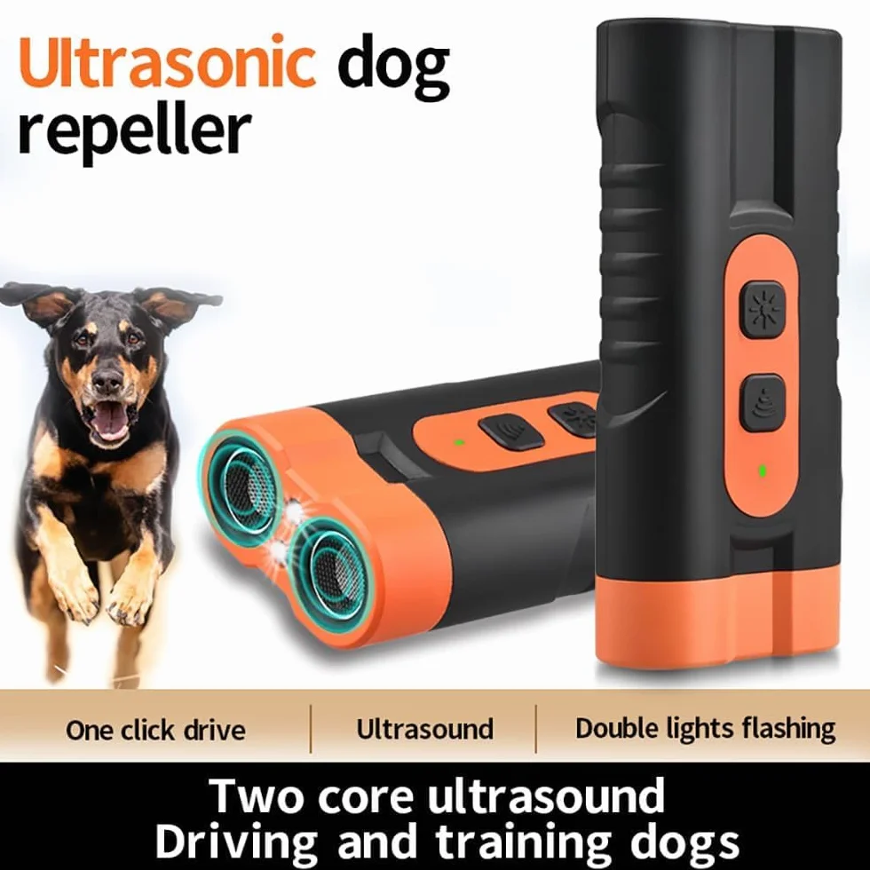 Dispositif anti-aboiement rechargeable pour chien avec LED clignotante intérieur extérieur