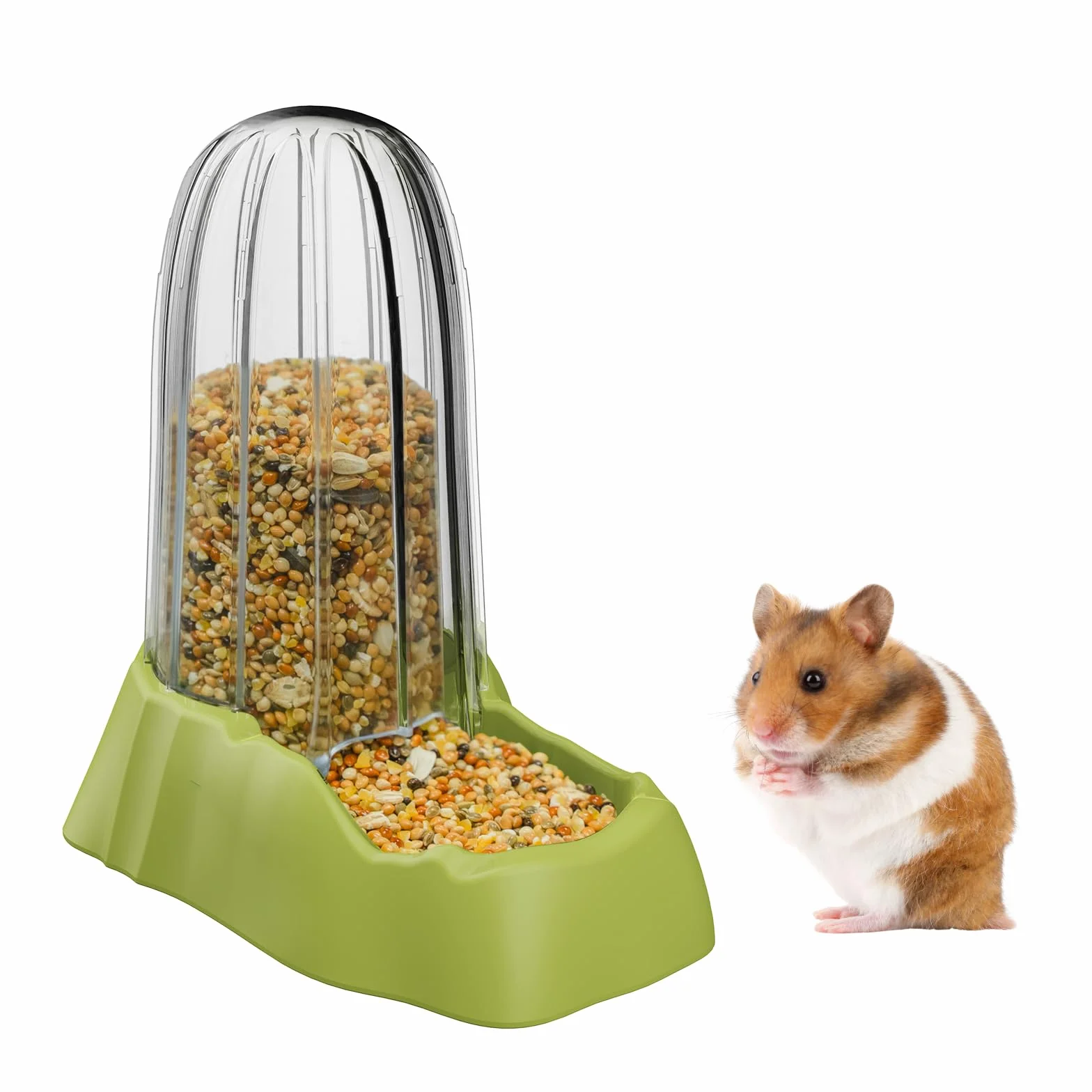 Distributeur Automatique de Nourriture pour Hamster, Vert