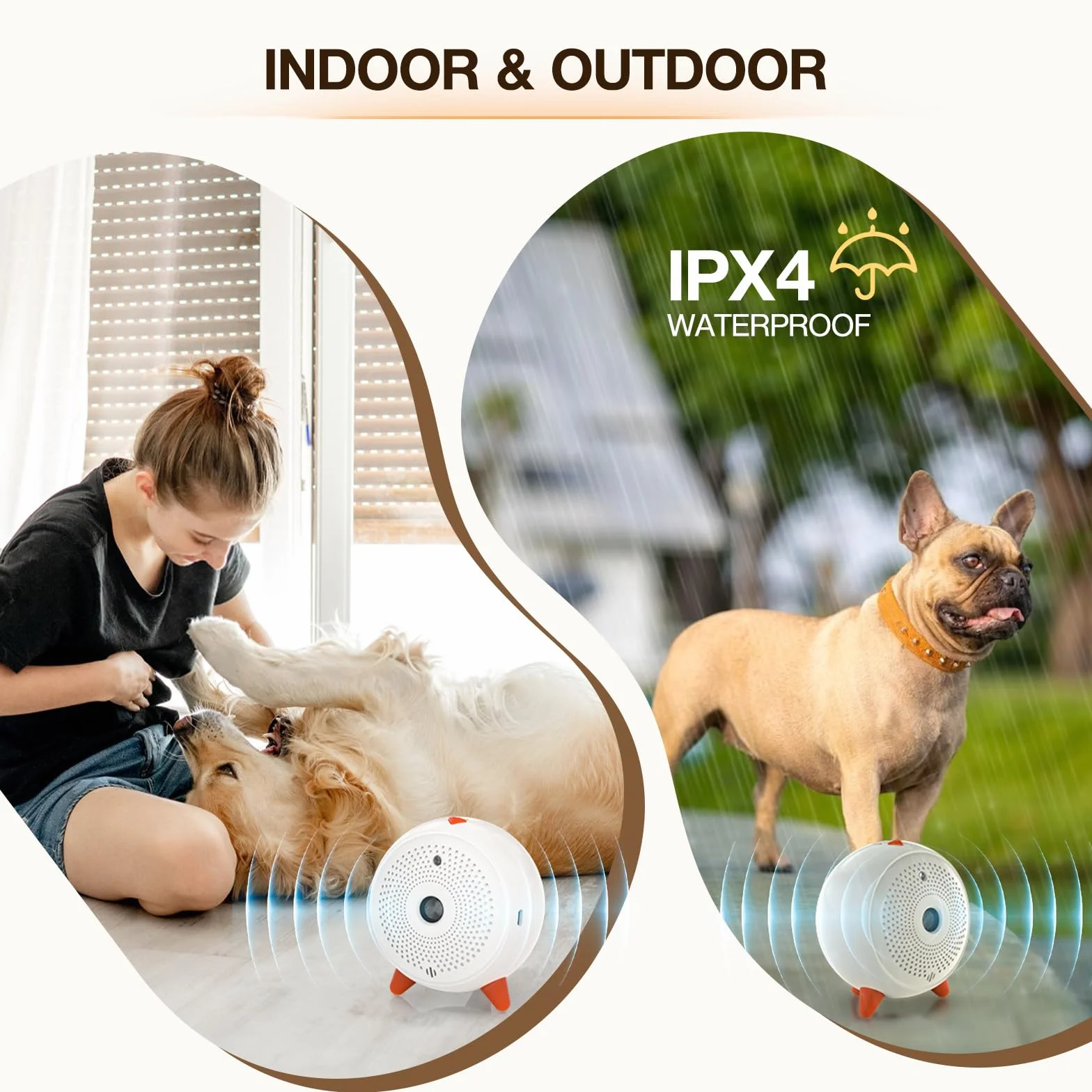 Anti Aboiement Chien Ultrason Automatique Boitier Rechargeable étanche 33ft
