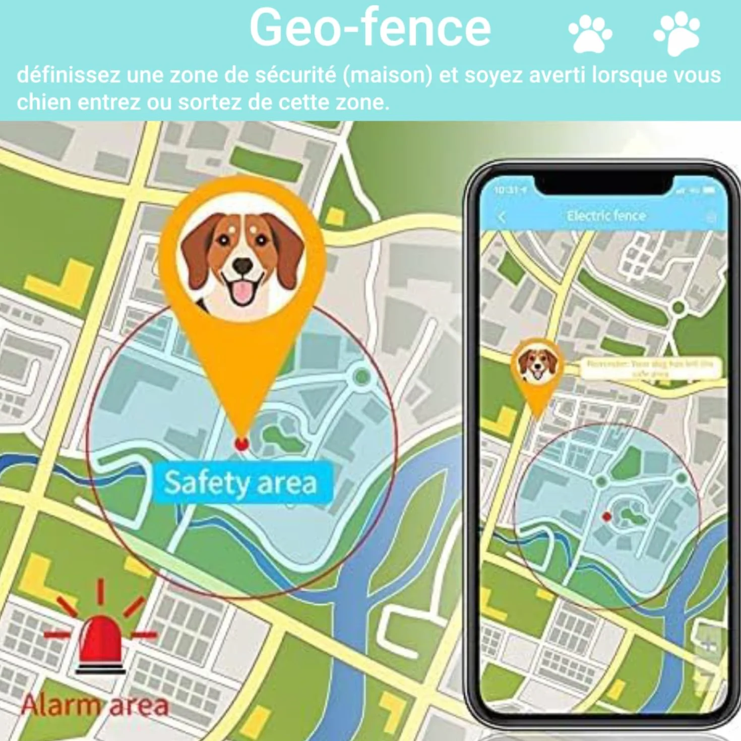 Collier GPS 4G TK919 Pro pour Chien Traceur Anti-Fugue Étanche Moniteur d'Activité
