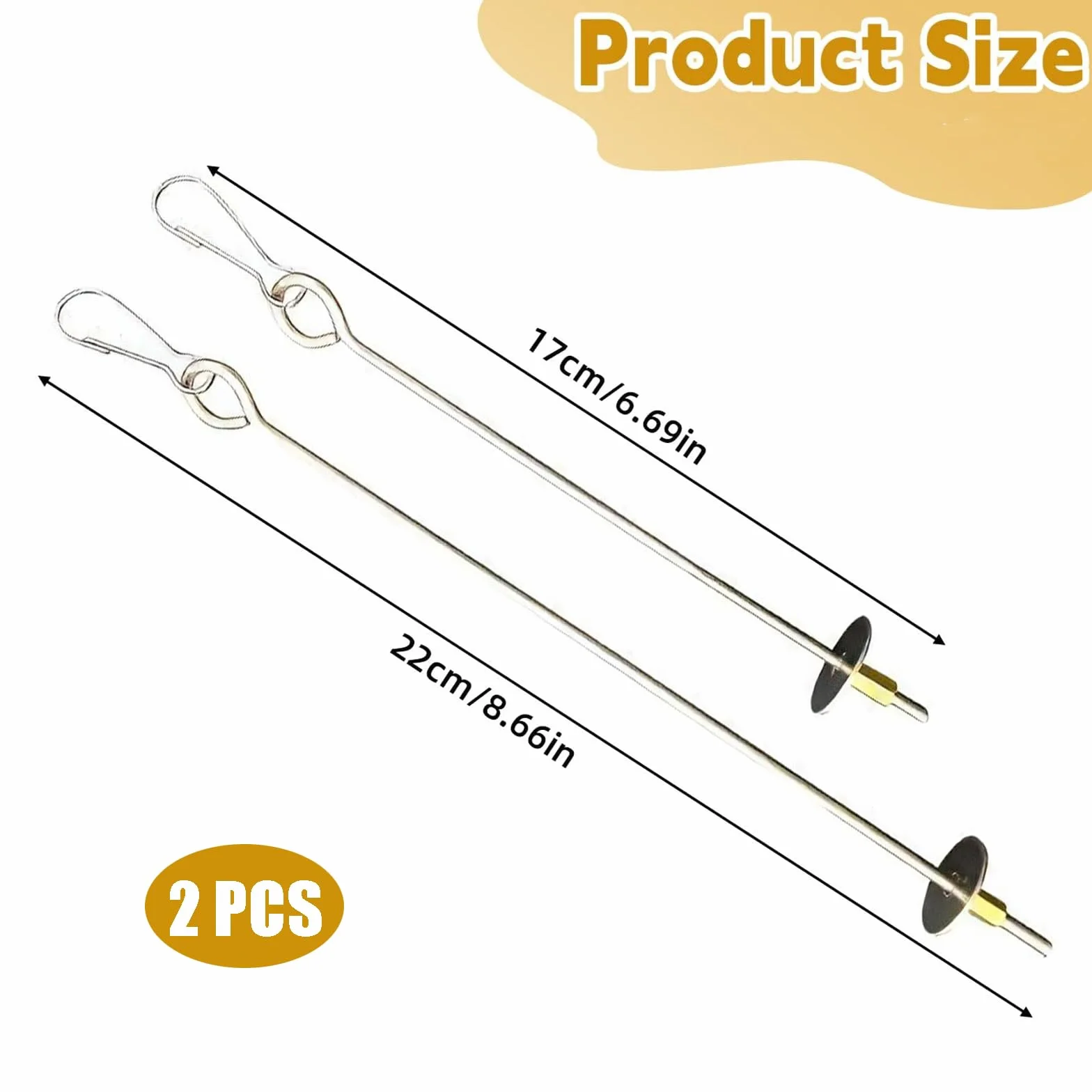 Porte Brochettes de Fruits Acier Inoxydable 2 PCS pour Perroquets Cage d'oiseaux
