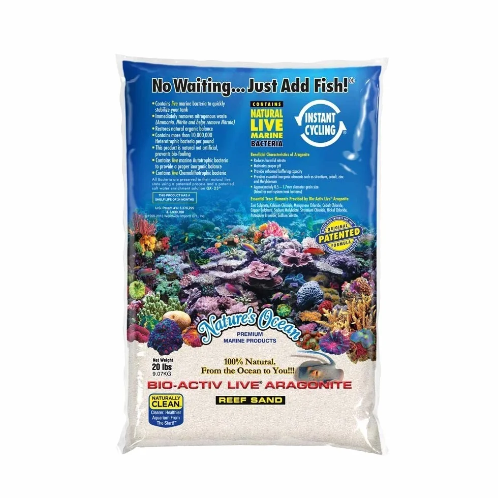 Yexati Natures Ocean Live Reef Sand Sabbia 9,1 kg Bianco Grosso
