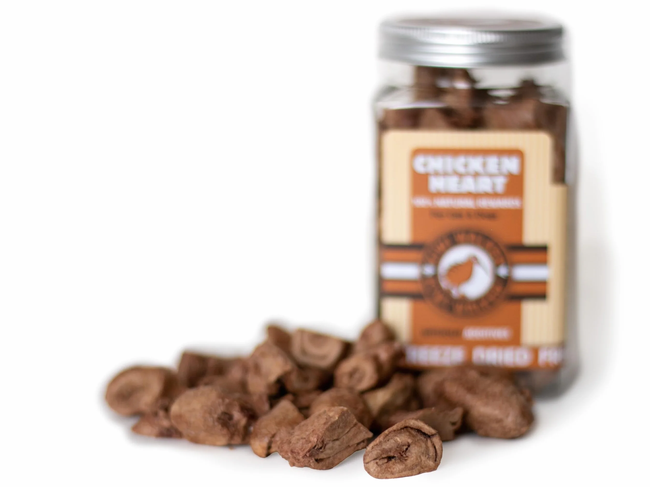 Friandises lyophilisées pour chiens cœur de poulet 1 paquet