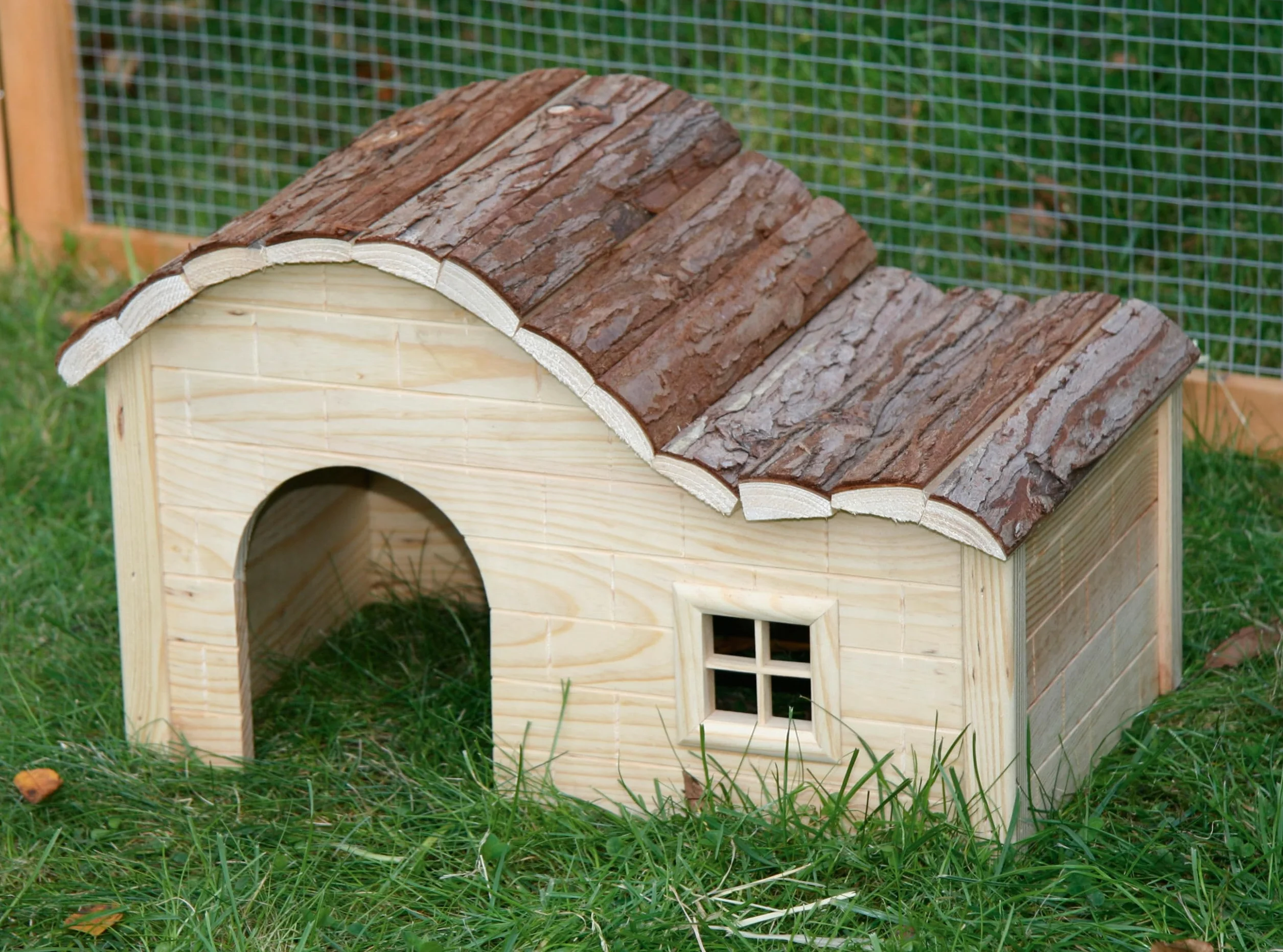 Kerbl Maison pour Rongeurs avec Toit Galbé Nature 30x20x20 cm