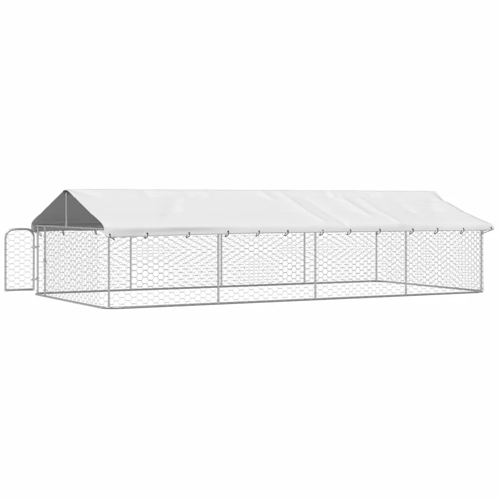 Chenil extérieur avec Toit 600x300x150 cm pour Chiens
