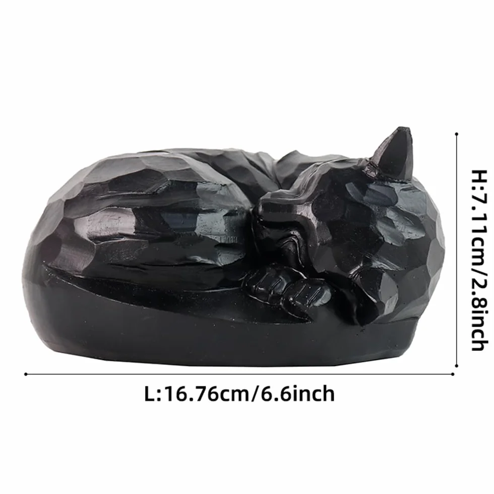 Urne funéraire commémorative pour chat Noir