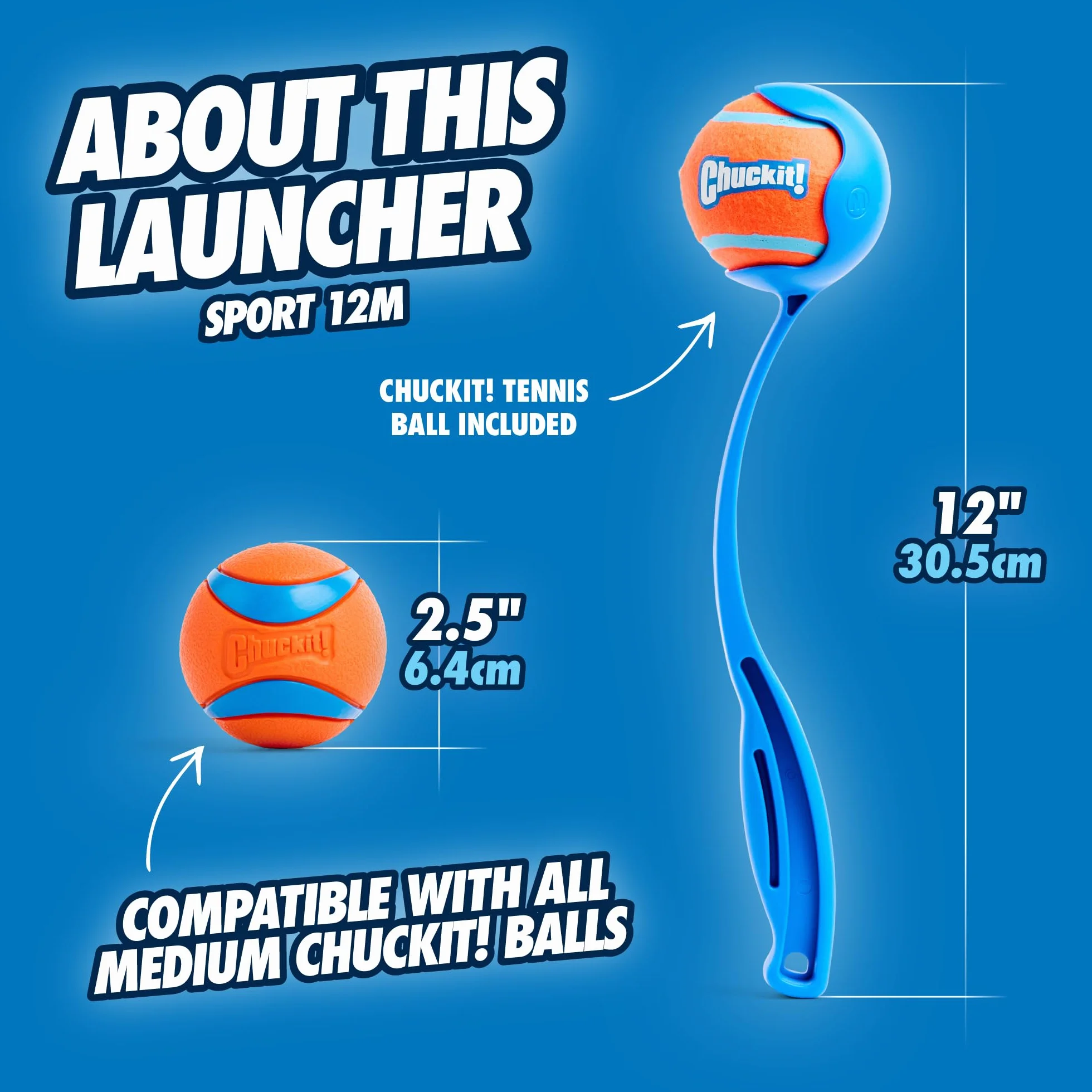 Chuckit Sport 12 Lanceur de Balle Jouet pour Chien Taille M