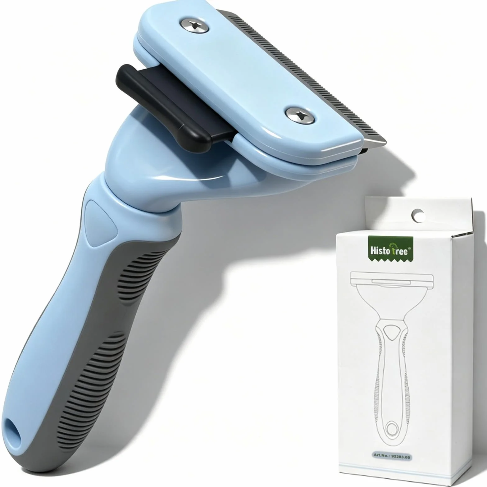 Brosse pour Chat et Chien, Brosses Poil Court et Long, Nettoyage en un Clic, Bleu