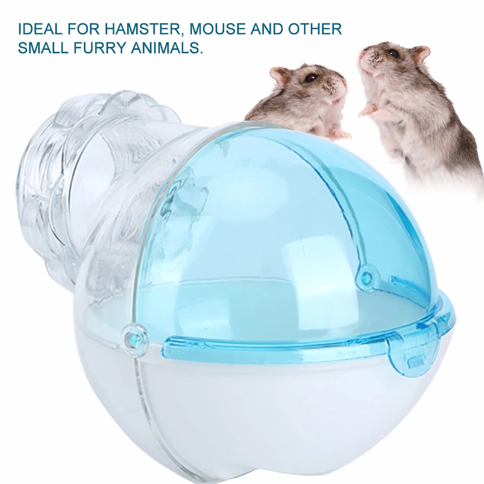 KIMISS Cage Métallique pour Hamster avec Bac à Sable de Bain – Bac à Litière pour Salle de Bain pour Petits Animaux | Idéal pour Les Hamsters, Les Souris et Autres Petits Rongeurs (Blue)