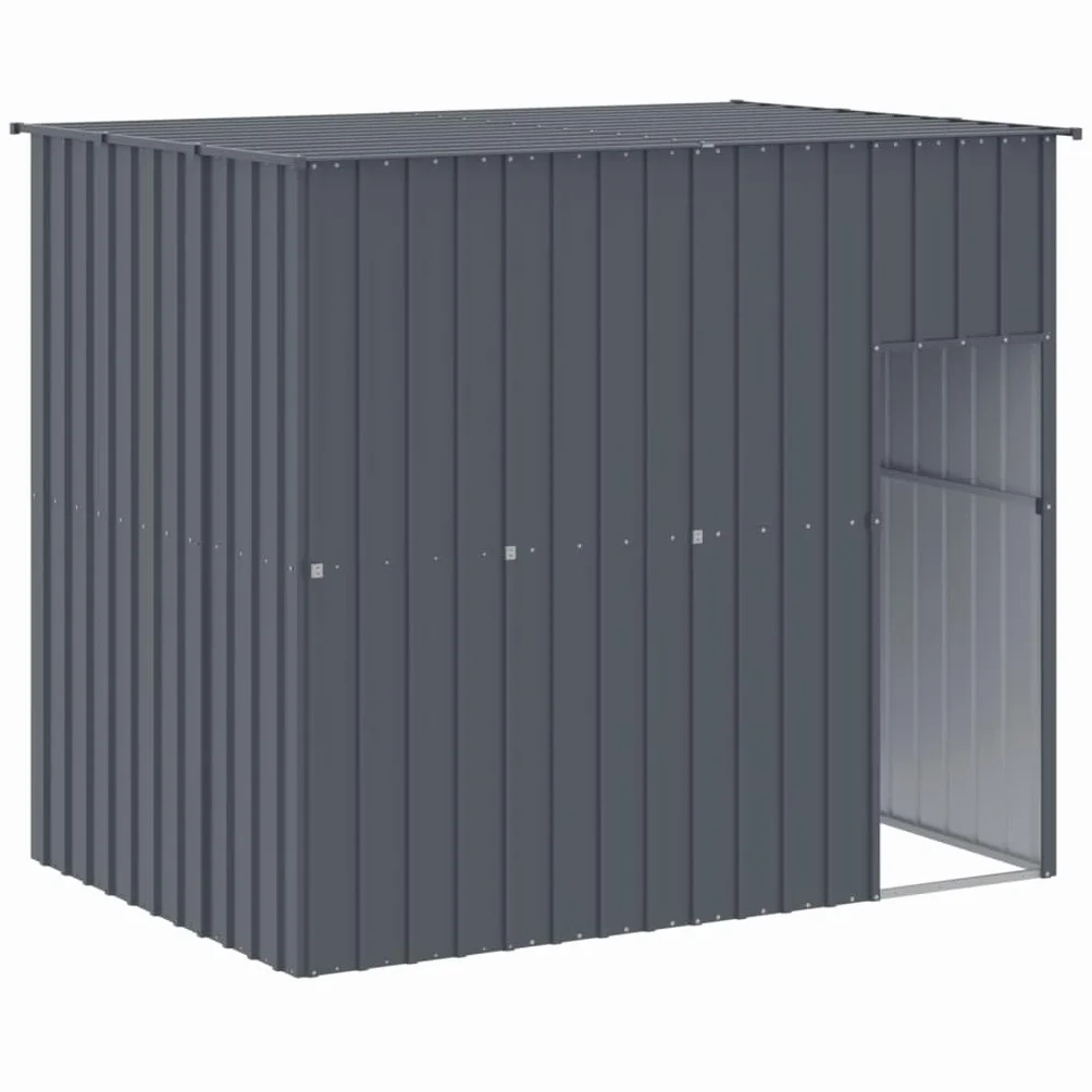Chenil d'extérieur pour Chien, Enclos Cage Métal avec Cour 214x457x181 cm Anthracite