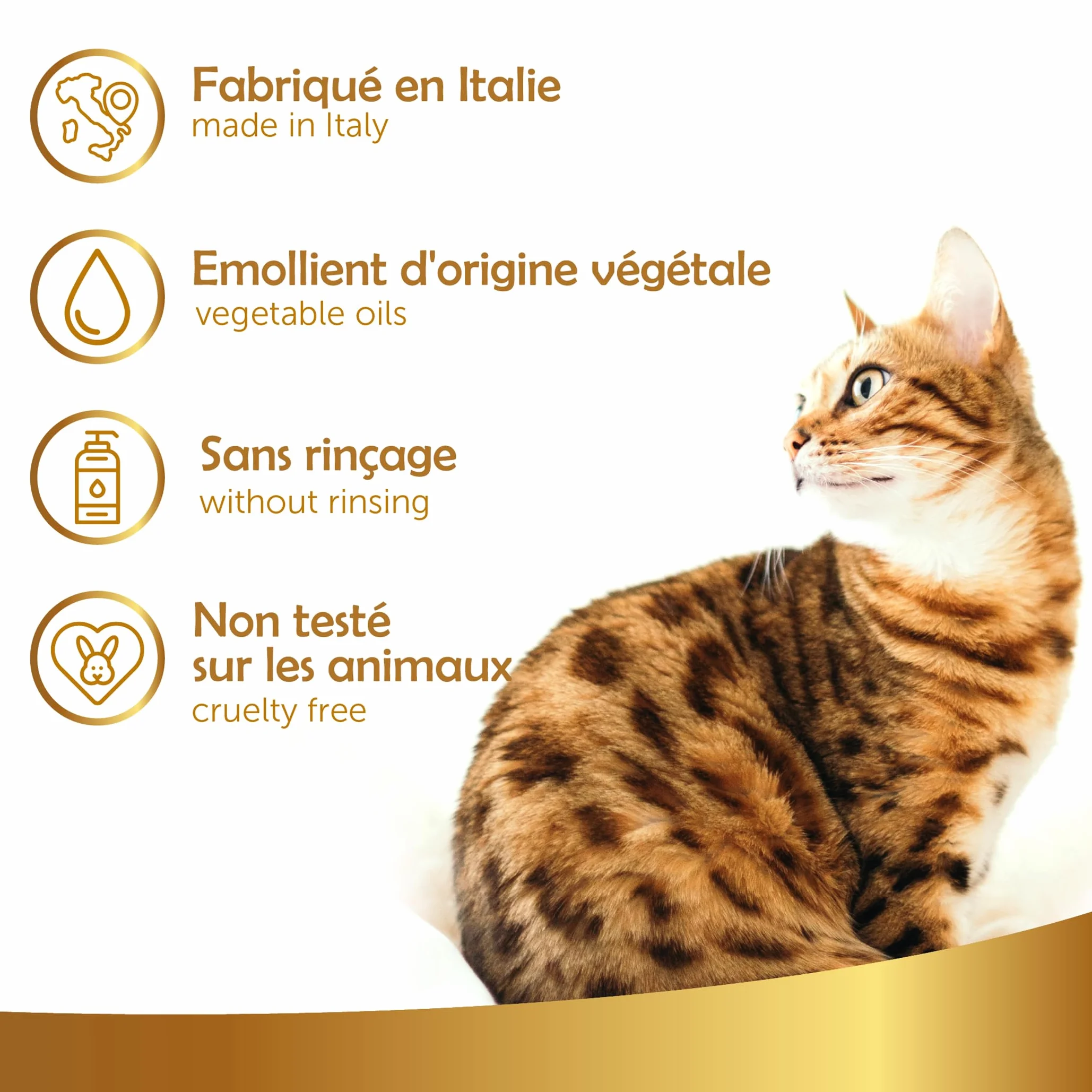Shampoing Sec Chat Naturel Linea 101 250 ML Sans Rinçage Toilettage Rapide Pelage Propre Parfum Doux Made in Italy