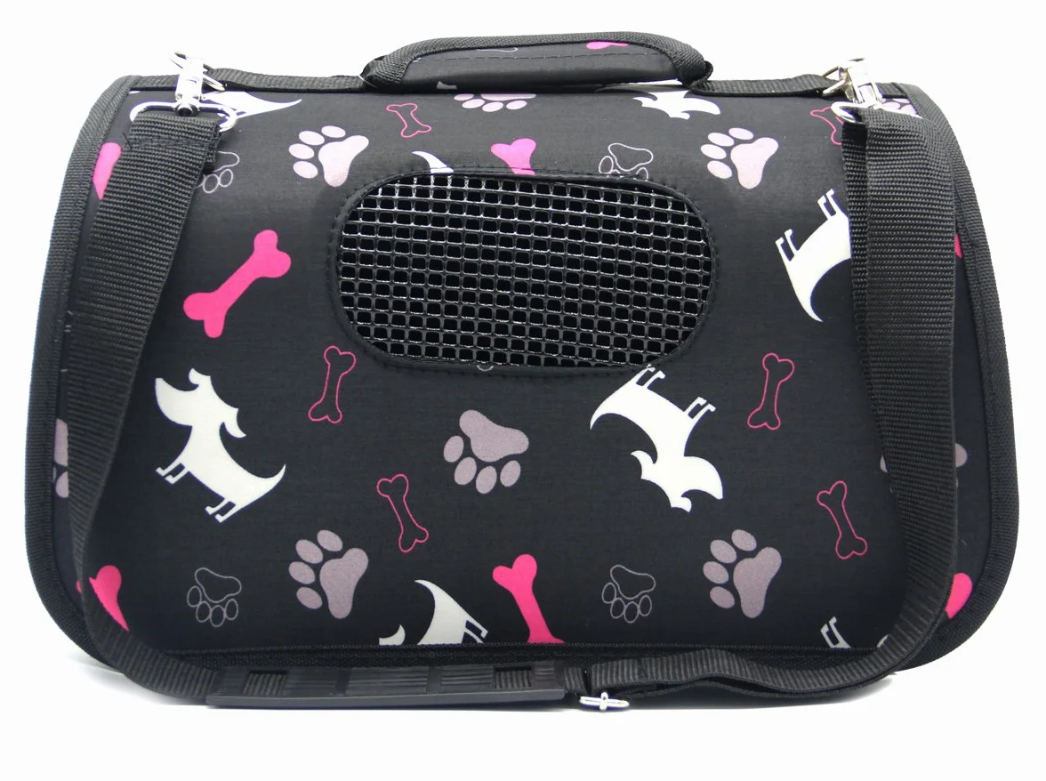 BPS Sac de transport pour animaux de compagnie Chien Chat 3 Tailles S/M/L Noir
