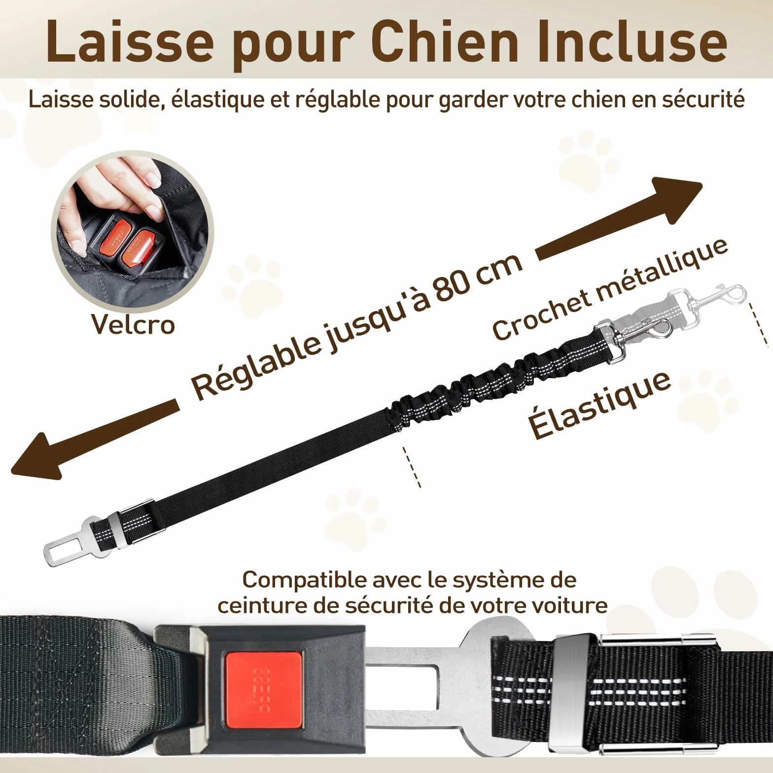 Gimars Housse Voiture Chien Imperméable Antidérapante 157x137cm Universel Protection Siège Transport